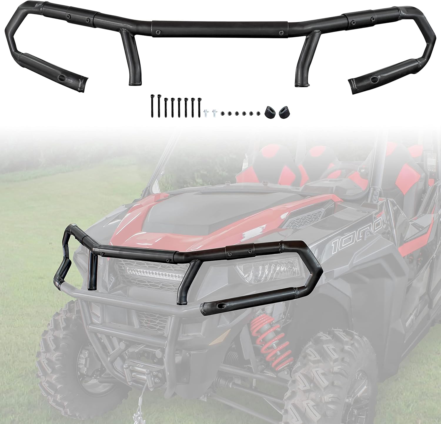 Front Bumper for General 1000, SAUTVS Upper Front Brush Guard Bumper Protector for Polaris General 1000 2016-2022/ 4 1000 2017-2022/ General XP/ XP 4 1000 2020-2022 Accessories, Replace #2881525