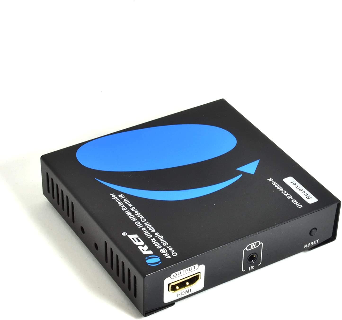 OREI HDMI Extender 4K Balun - UltraHD 4K@60Hz 4:4:4 Over Single CAT6/7 Cable with HDR, & IR Control, RS-232 - Up to 230 Ft with CAT6- Loop Out - Audio Out (UHD-IPC230-K)