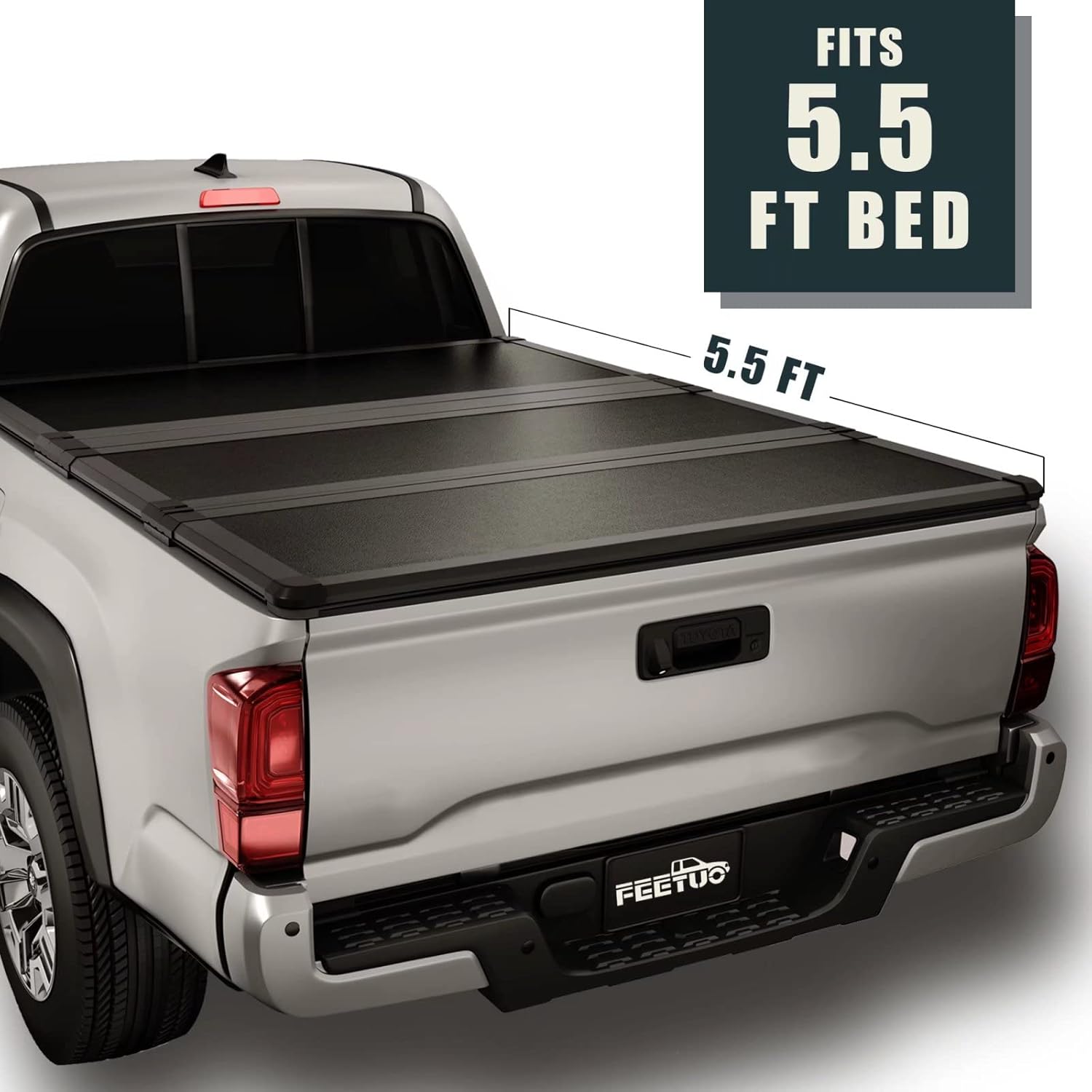 FeeTUO Soft Roll-Up Tonneau Cover Truck Bed for 2007-2021 Tundra (Excl. Trail Edition) 6.5FT/78.7inch |for Models with or Without The Deck Rail System|