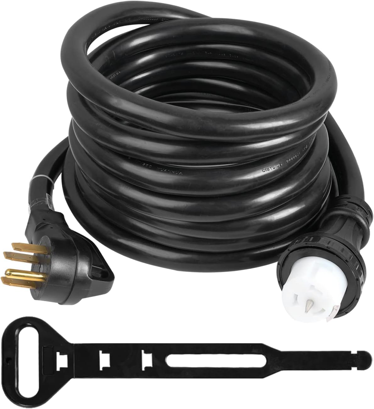 50 Amp Generator Extension Cord 20FT UL & ETL Listed Temp Power Generator Cord STW 6/3 + 8/1 250V Up to 12500W Generator Power Cord NEMA14-50P & SS2-50R Generator Cord Twist Lock Connector