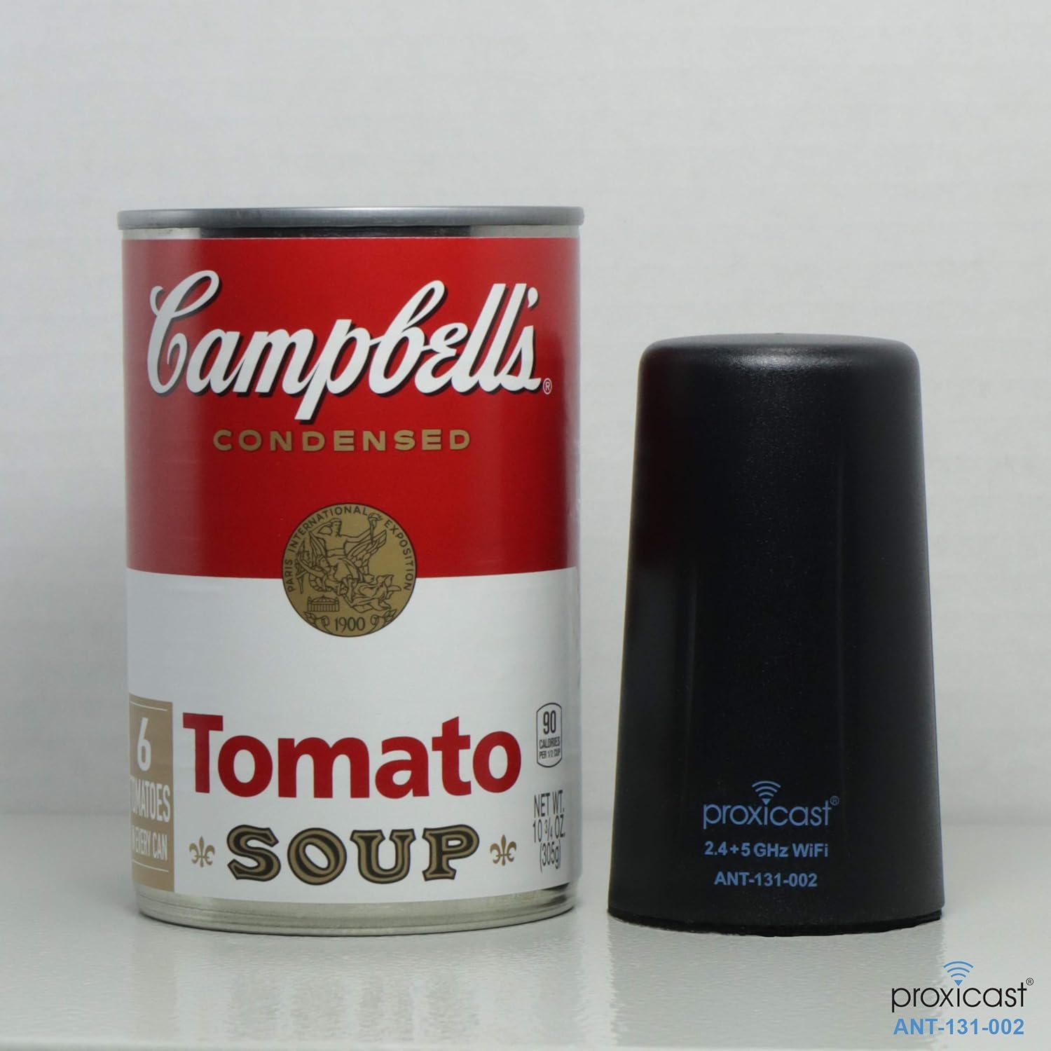 Vandal Resistant Low Profile Dual Band 2.4/5.8 GHz Wi-Fi 802.11 b/g/n/ac/ax Omni-Directional Antenna - 3-5 dBi Gain - Fixed Mount - 10 ft Coax Lead w/RP-SMA Pack of 2