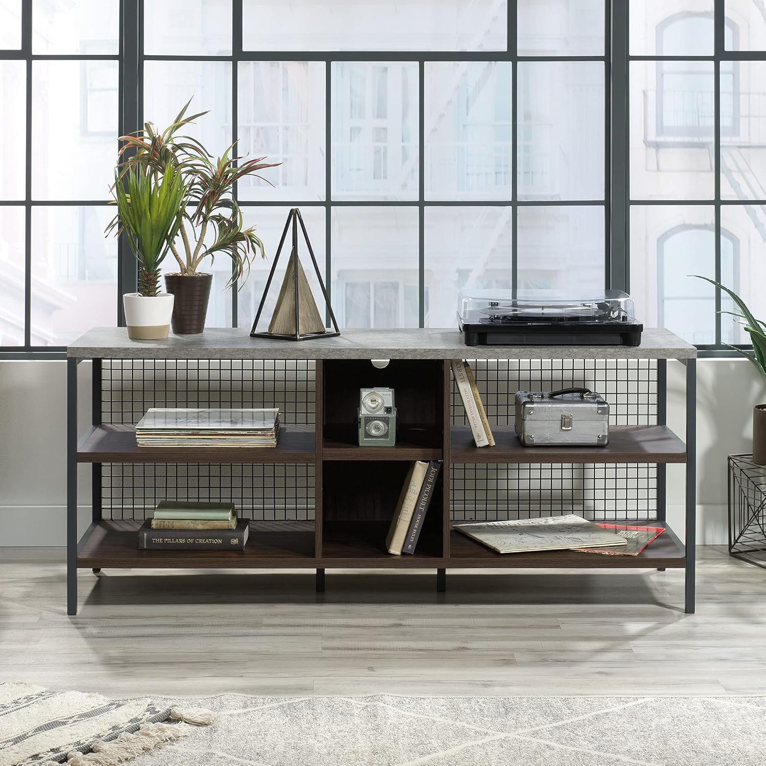 Sauder Market Commons Credenza, for TVs up to 60