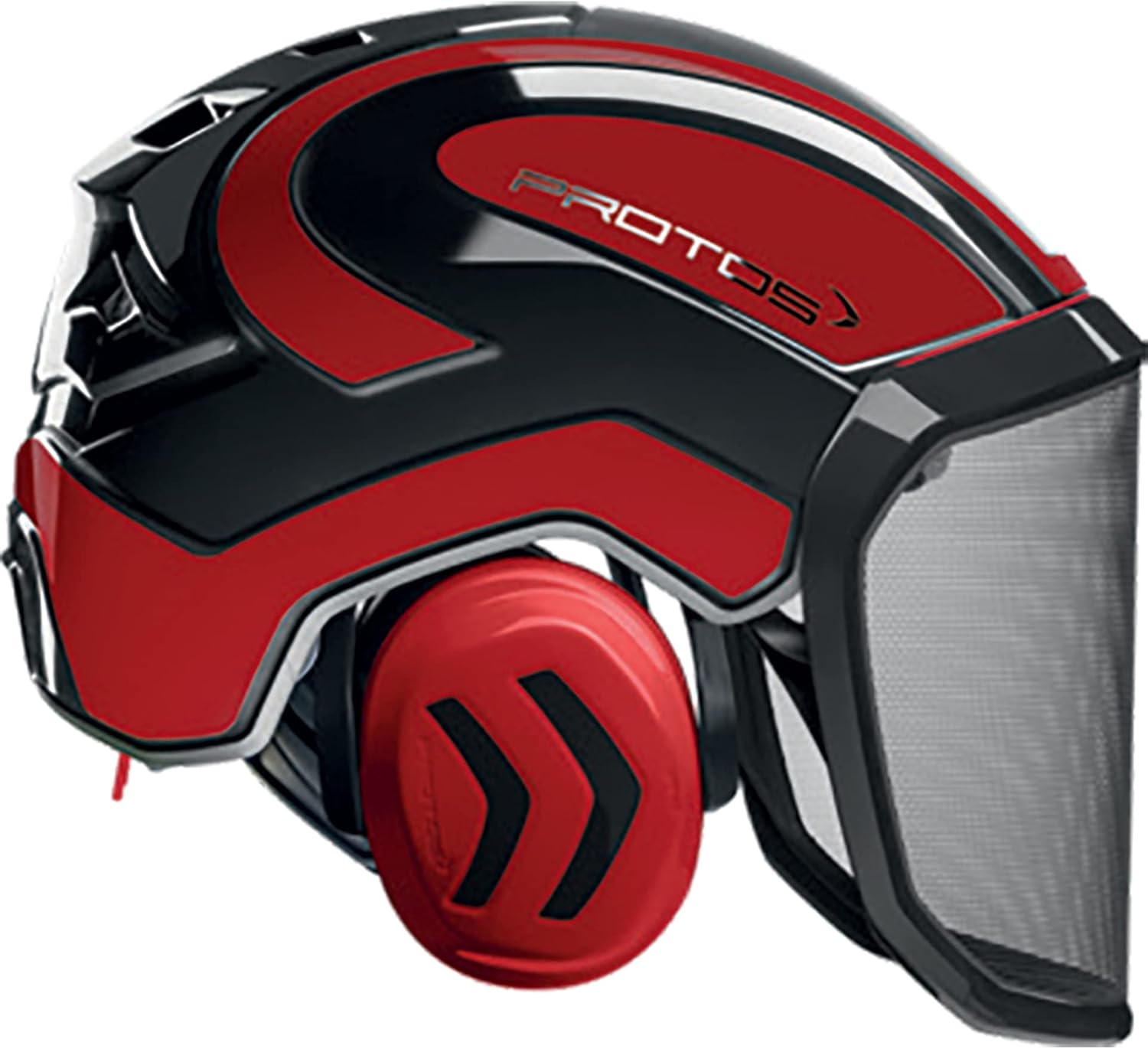 Pfanner Protos Integral Arborist Helmet - Red & Black