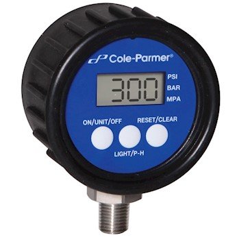Cole-Parmer AO-68950-60 Digital Pressure Gauge, 0-300 psi, 2.5