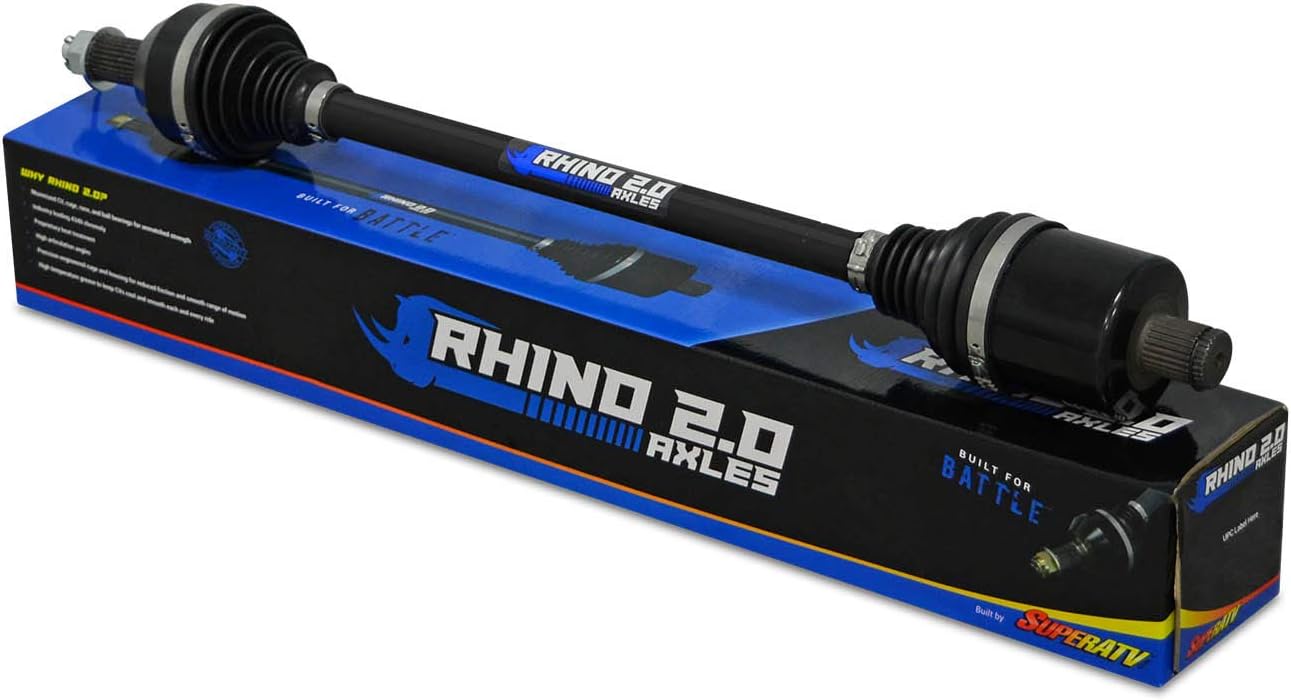 SuperATV Heavy Duty Rhino 2.0 Stock Length Axle for Polaris RZR S 900 (2015-2020) - FRONT - 2X Stronger Than Stock!