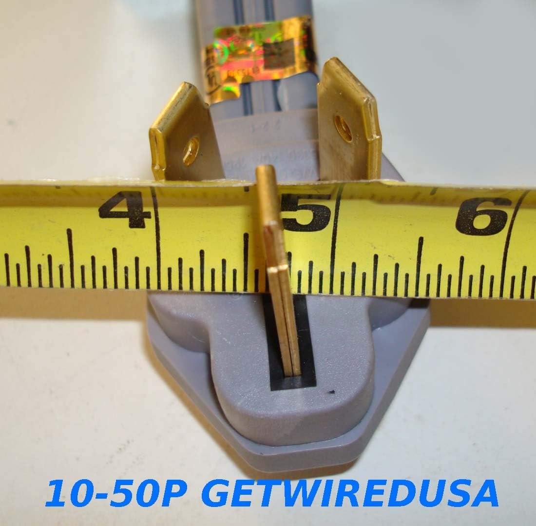 Fit A New Gas Stove Range Oven 3-Prong Standard Wall Little Plug In To A Large Plug-in Outlet. Small Plug To Big Receptacle, Power Cord Adapter/Converter. FX125V1429 Pack of 2