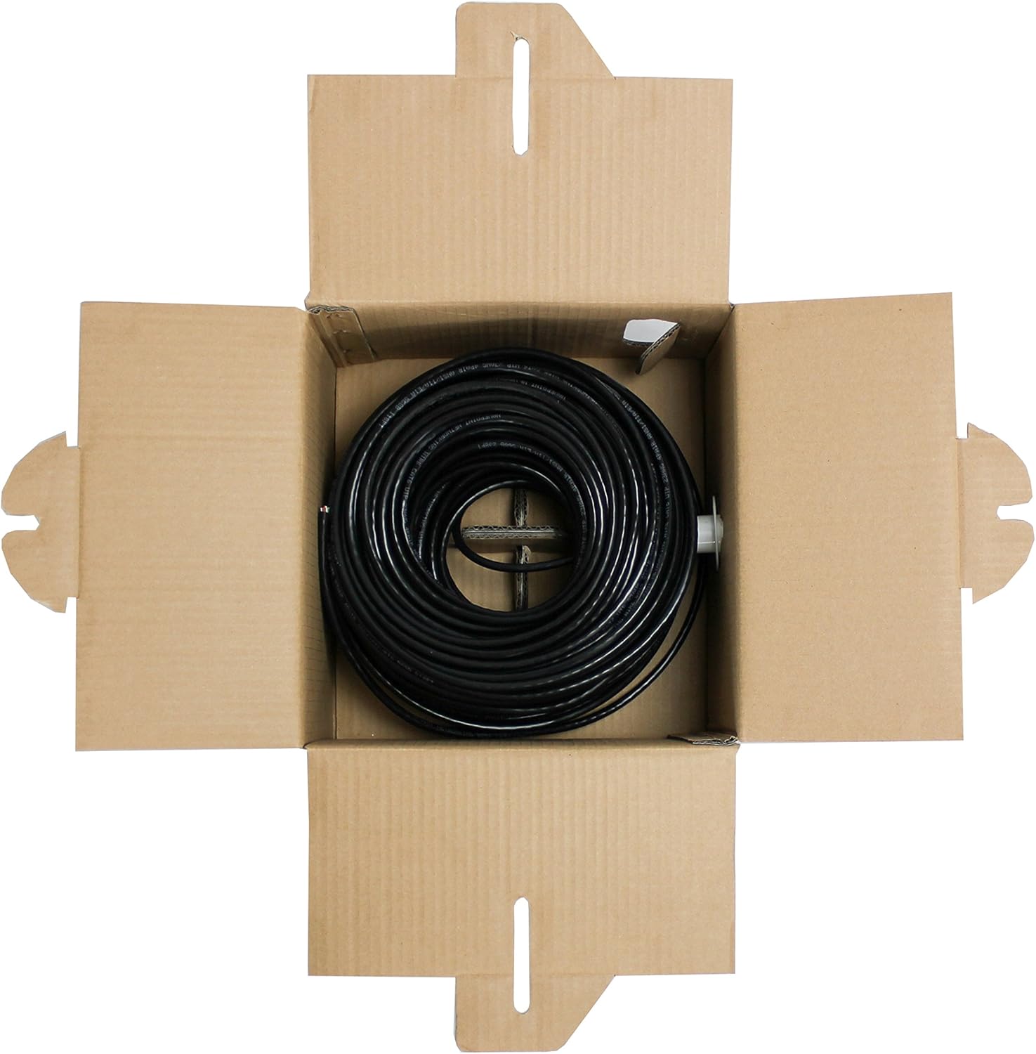 NavePoint Cat6 (CCA), 250ft, Black, Solid Bulk Ethernet Cable, 550MHz, 23AWG 4 Pair, Unshielded Twisted Pair (UTP) Pack of 2