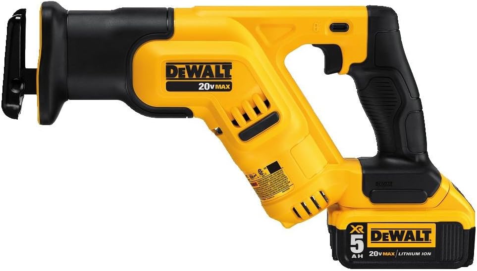 DEWALT 20V MAX* Cordless Reciprocating Saw Kit, 5 Amp-Hour Battery (DCS387P1)