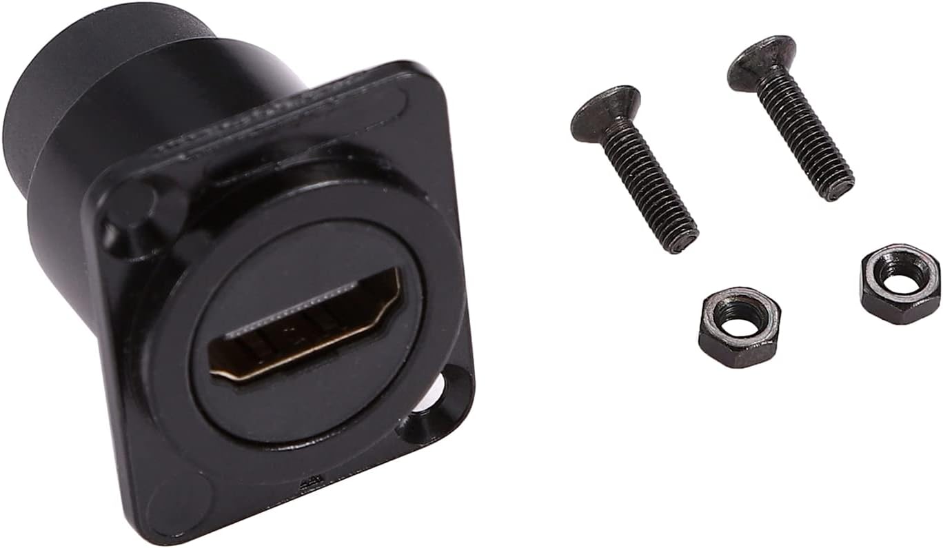 PENGLIN 10Pack D-Type HDMI Coupler, HDMI Panel Mount Connector, Female to Female 4K Adapter, HDMI Bulkhead Extension 4K 60hz 3D and HDR Pack of 2