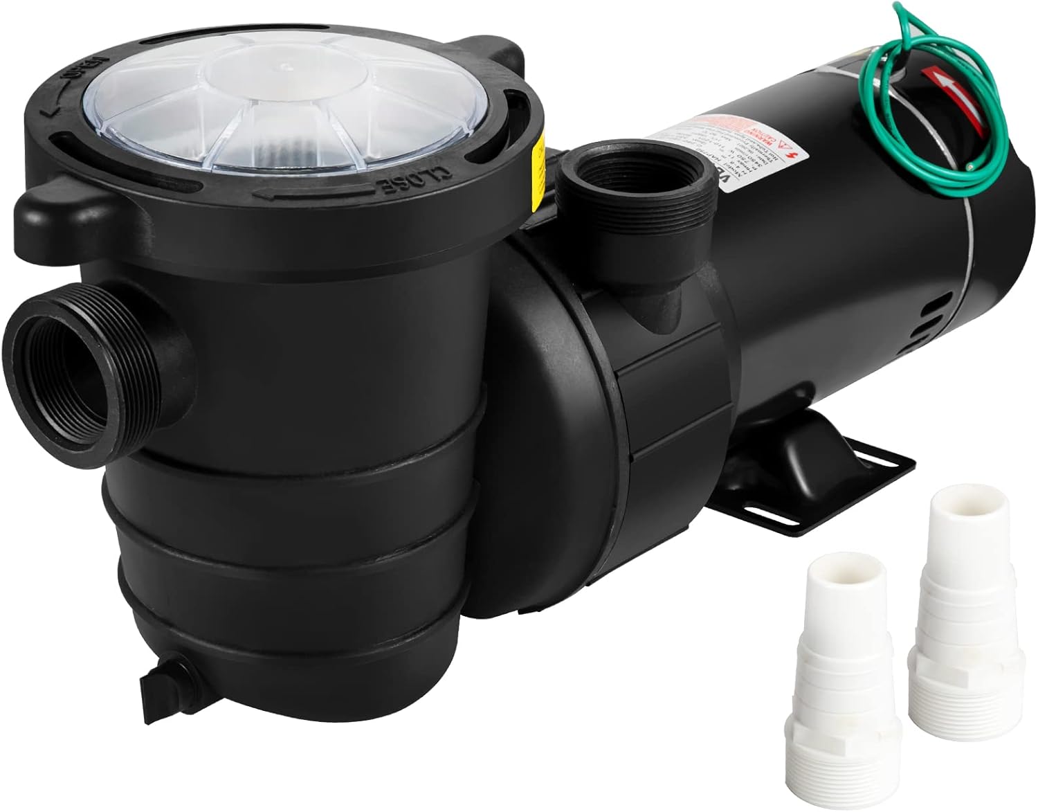 VEVOR Swimming Pool Pump, 1HP 110V 5220GPH Powerful Self-priming Up to 36ft Head Lift, for In/Above Ground Pool Water Circulation, w/ Strainer Basket and 2pcs 1-1/2'' NPT Connectors, UL Certified