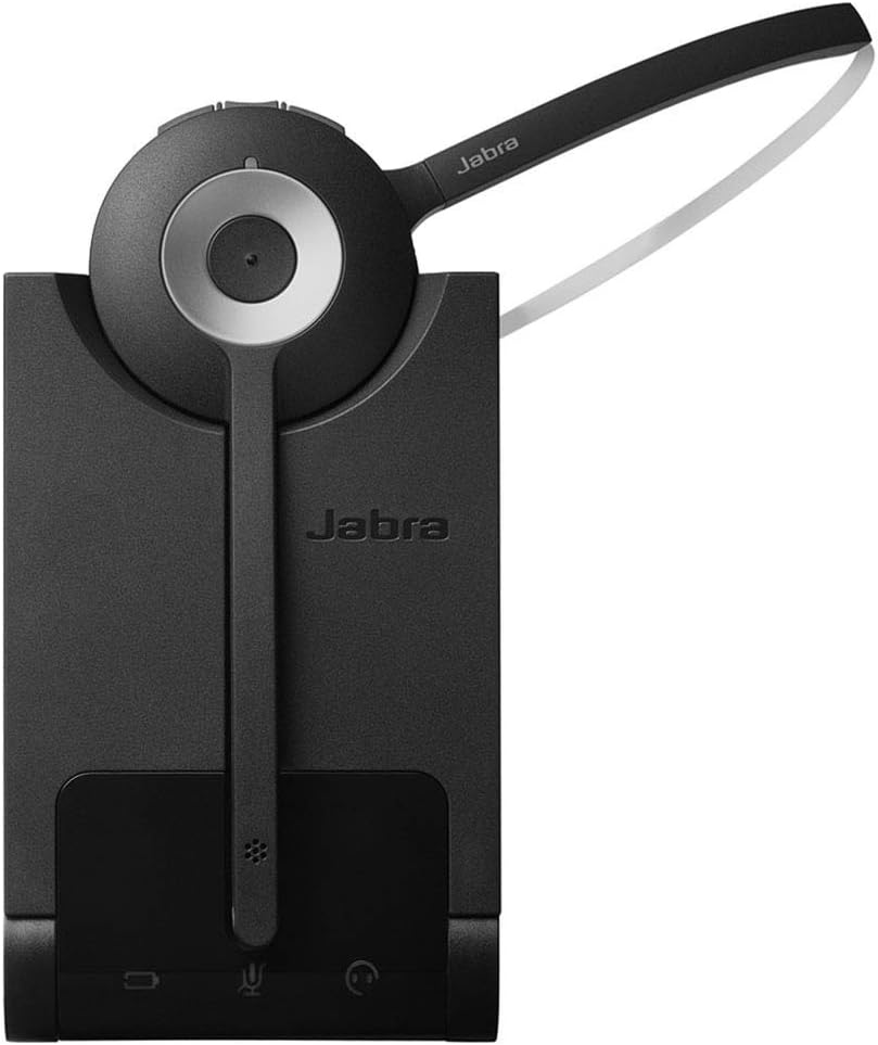 Jabra Pro 935 Mono MS Wireless Bluetooth Headset with Headband Attachment and Base, Dual Connectivity (Renewed)