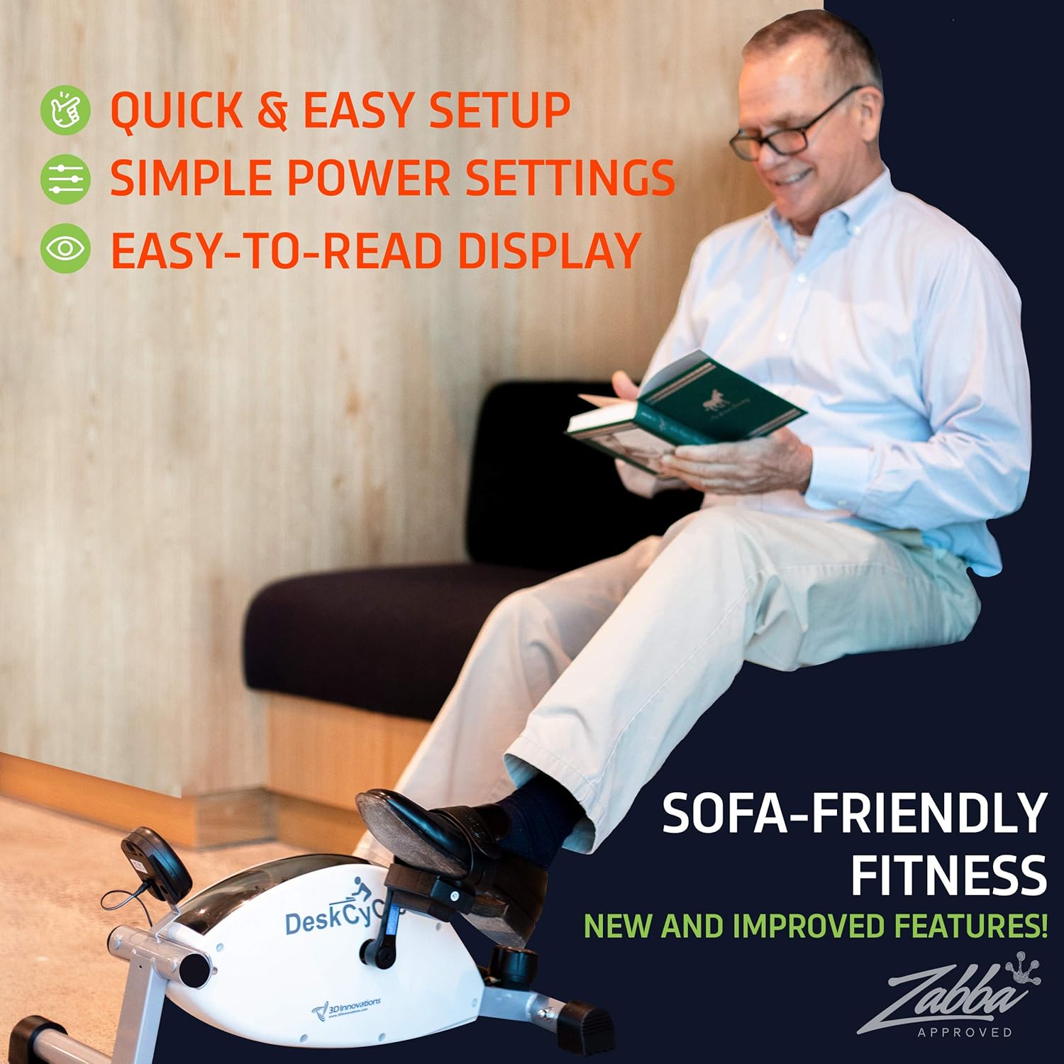 DeskCycle Under Desk Bike Pedal Exerciser - Portable Foot Exercise Cycle for Sitting with LCD Display - Mini Stationary Peddler for Adults & Seniors, Physical Therapy Workout Equipment