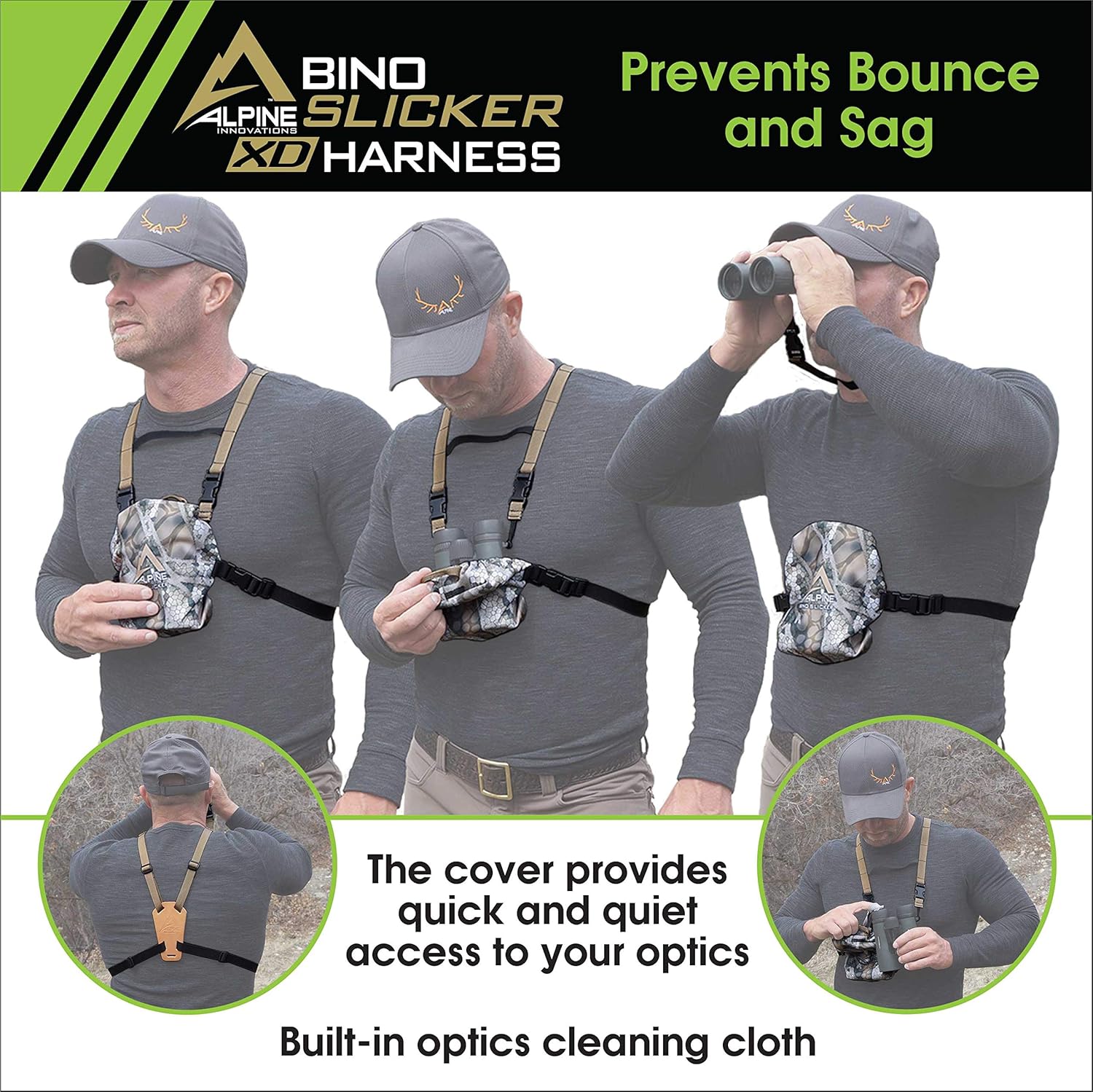 Bino Slicker XD Harness – Ultralight, Weatherproof Without The Bulk Pack of 2