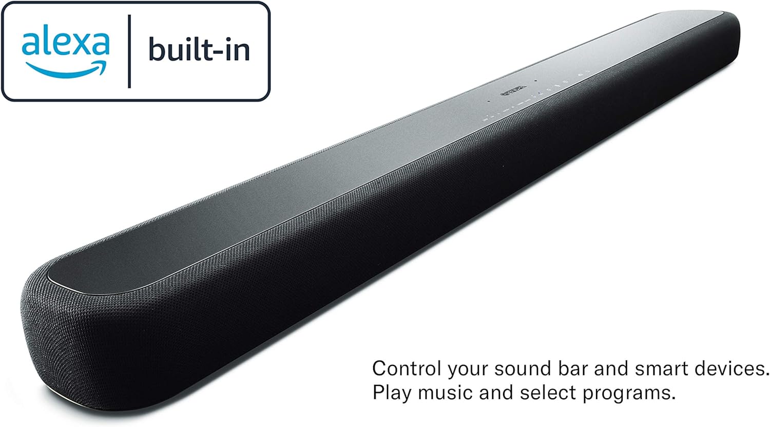 Yamaha Audio ATS-2090 Sound Bar with Wireless Subwoofer, Bluetooth, and Alexa Voice Control Built-in (Renewed), Black