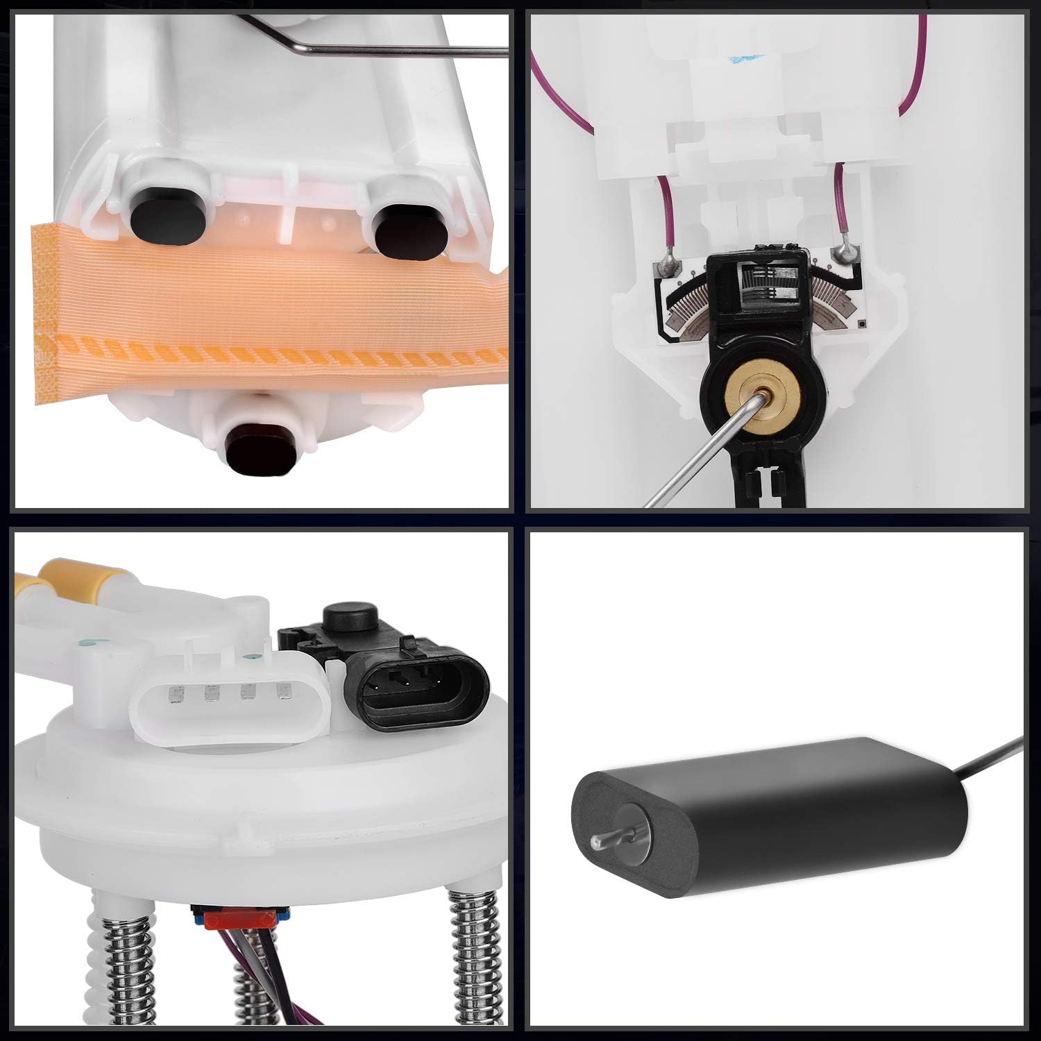 DWVO Fuel Pump Compatible with 1997-2002 Chevy S10 | GMC Sonoma | Isuzu Hombre 4.3L (Come with Fuel Pressure Sensor) Pack of 2