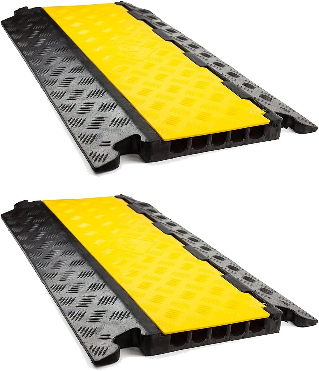 RK RK-CP-5C 5 Channel Modular Rubber Cable Protector Ramp (Straight, Qty:2)