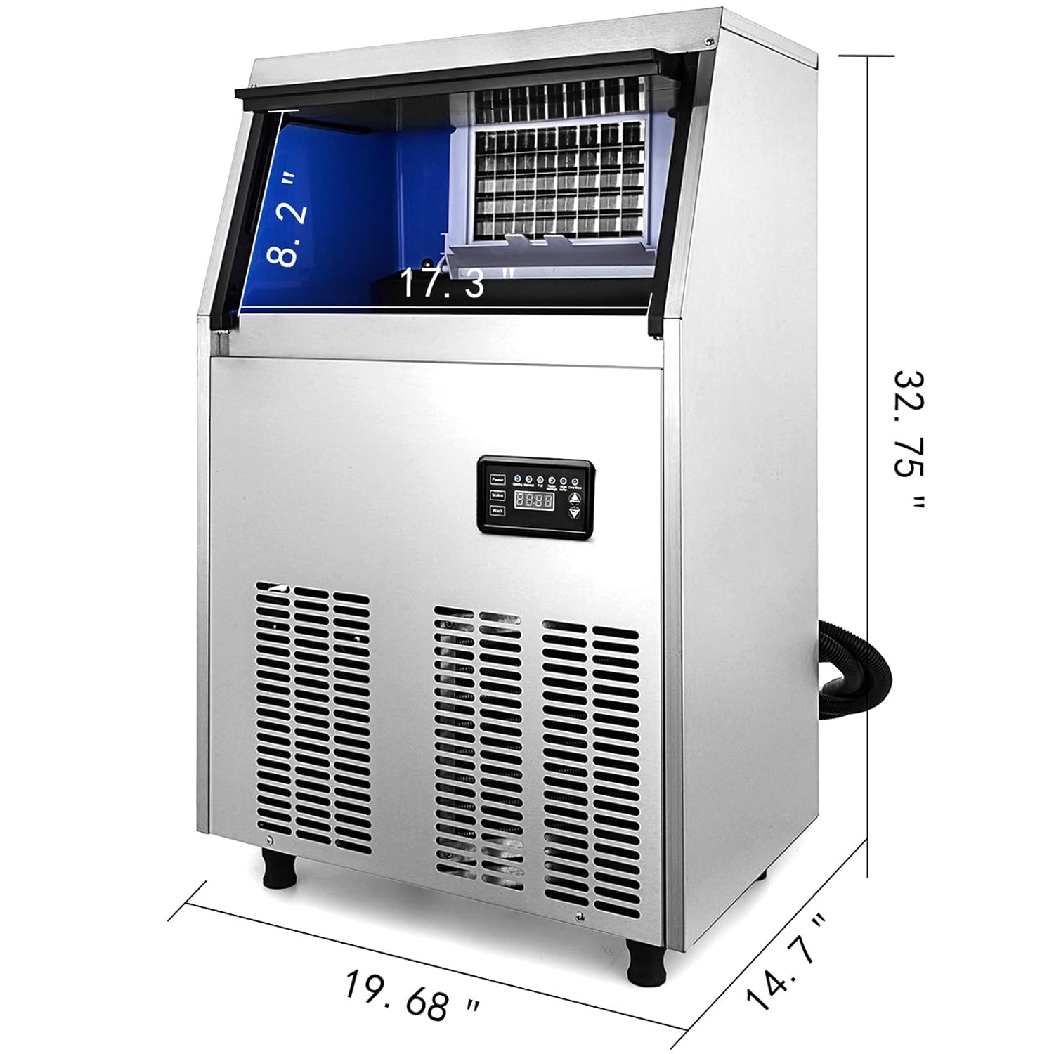 VEVOR 110V Commercial Ice Maker (150lbs/24h)