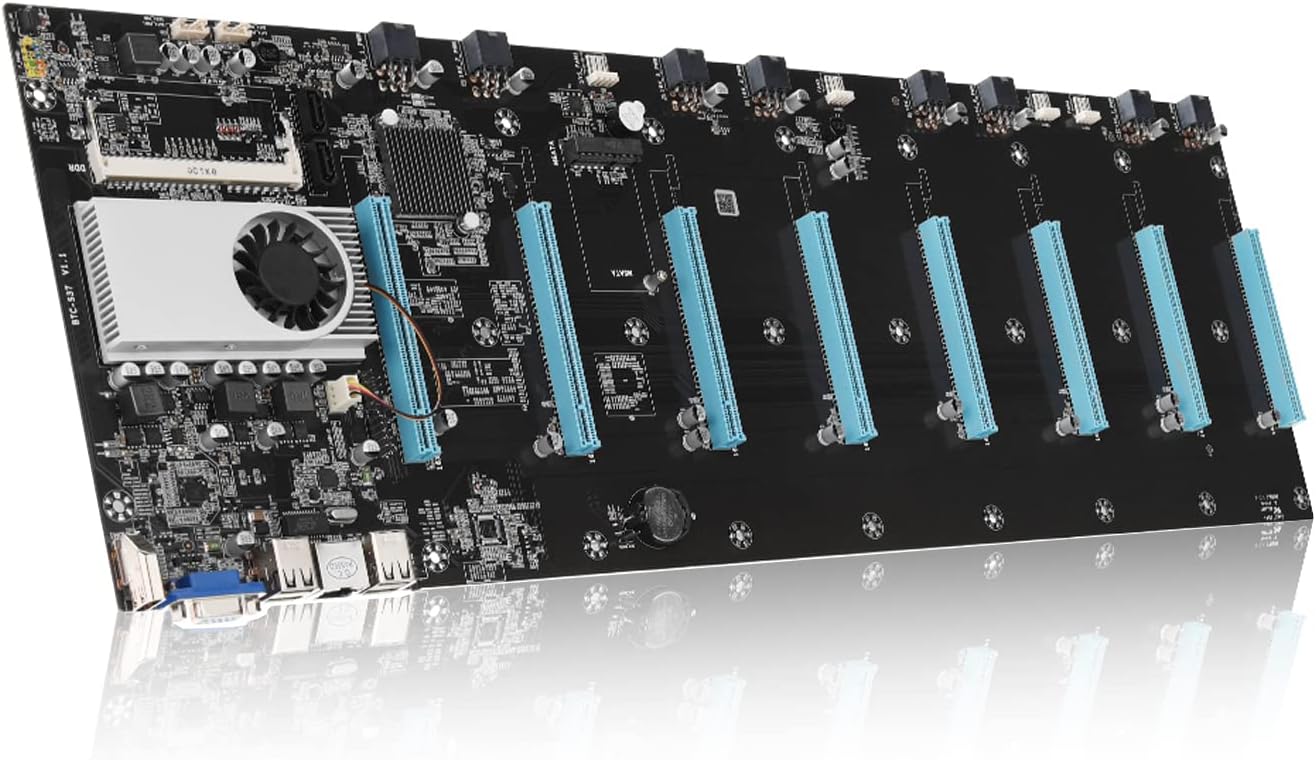 BTC S37 Mining Motherboard Set MSATA SATA 1600MHZ SSD 8 GPU Graphics Card Miner (S37)