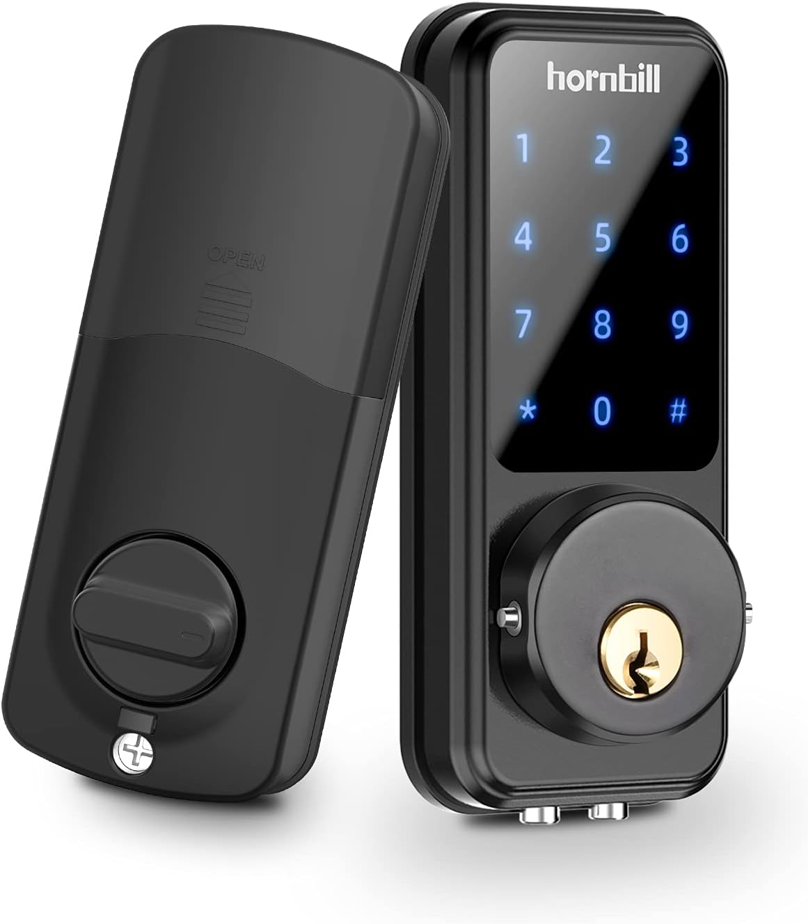 Smart Lock Keyless Entry Deadbolt Door Lock, Digital Electronic Bluetooth Deadbolt Door Lock with Keypad, Smart Locks Front Door Works with APP, Code and eKey Auto Lock for Homes