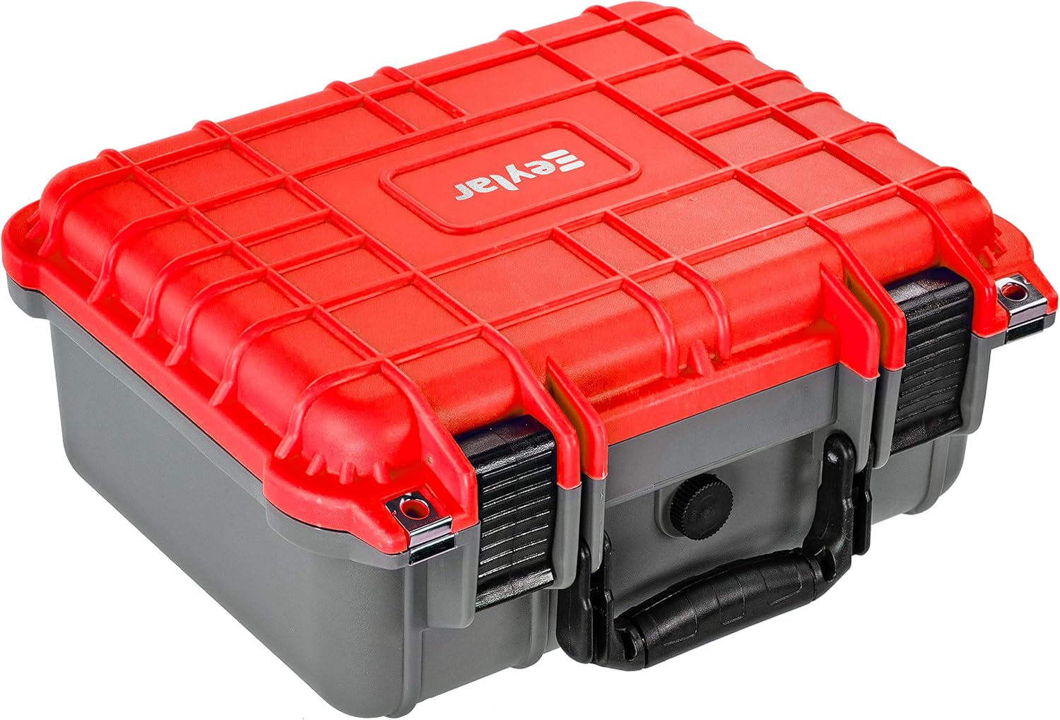 Eylar Dual Color 13.37 Inch Protective Equipment, Camera Case, Dry Box with Foam, Waterproof & Shockproof (Dual Red Gray) Pack of 2
