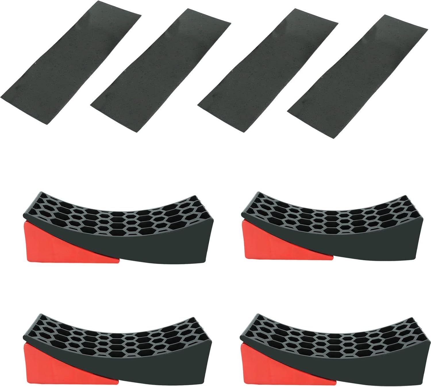 STMGW 2 Packs Camper Leveler, Up to 35,000 lbs Camper Leveling Blocks Chock Kit, Anti-Slip Mats Included (4 Packs)