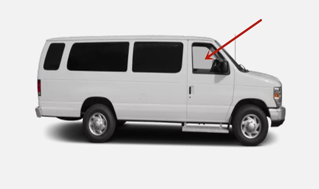 NAGD Passenger Right Side Front Door Window Door Glass Compatible with Ford Econoline Van 1992-2014 Models Pack of 2