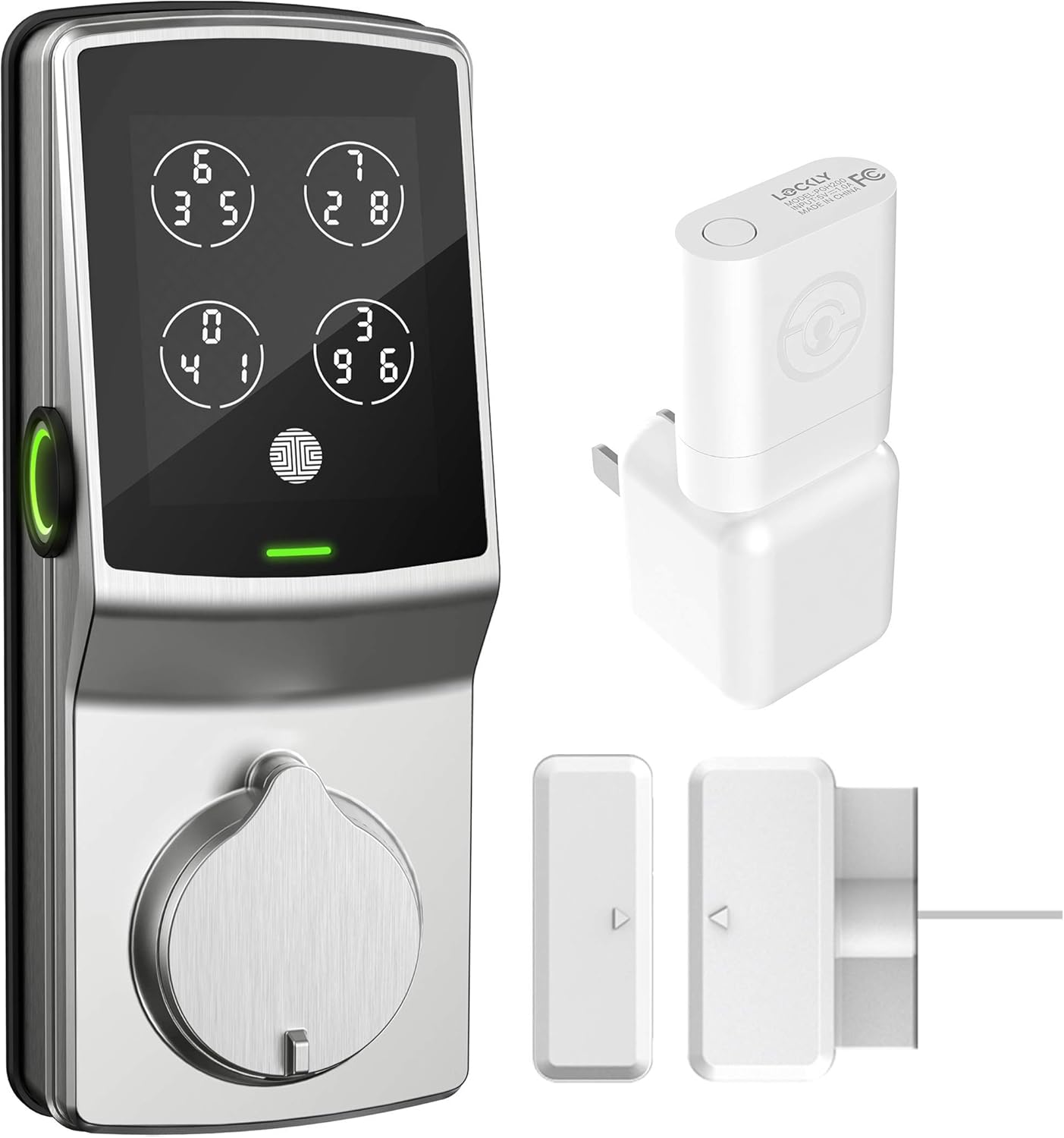 LOCKLY Secure Pro Smart Lock with Fingerprint & Wi-Fi, Patented Keypad Deadbolt Door Lock, Keyless Entry Door Lock, Wi-Fi Smart Lock Compatible with Alexa and Google (728WY, Venetian Bronze)