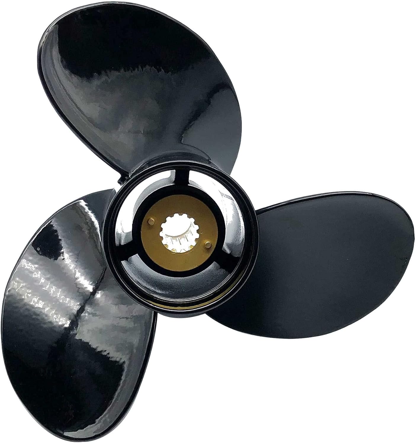 Classic Aluminum Outboard Propeller(12 1/4x9,11 1/4x10,10 7/8x11,10 3/4x12,10 5/8x12,10 1/2x13,10 3/8x13,10 1/4x14,10 3/8x14，10 1/8x15)Compatible For Mercury/Mariner 25 HP Bigfoot/CT-60HP 13 Spline