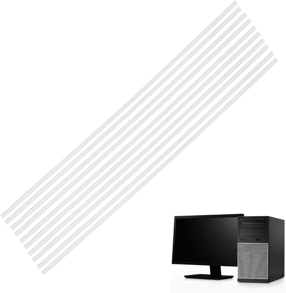 fosa 1000MM 10/20x14MM Water Cooling Tube, PETG Colorful Rigid Acrylic Water-Cooled Pipe Fitting for Computer Color & Quantity Optional(Transparent 10pcs) Pack of 2