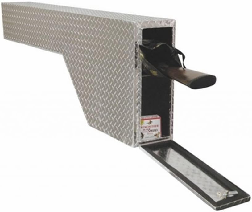 Lund Specialty Storage Box Universal Aluminum | Brite | Dim A: 63.5; Dim B: 8.25; Dim C: 20.5; Dim D: 18.25; Dim E: 33; Dim F: 12; Dim G: 9