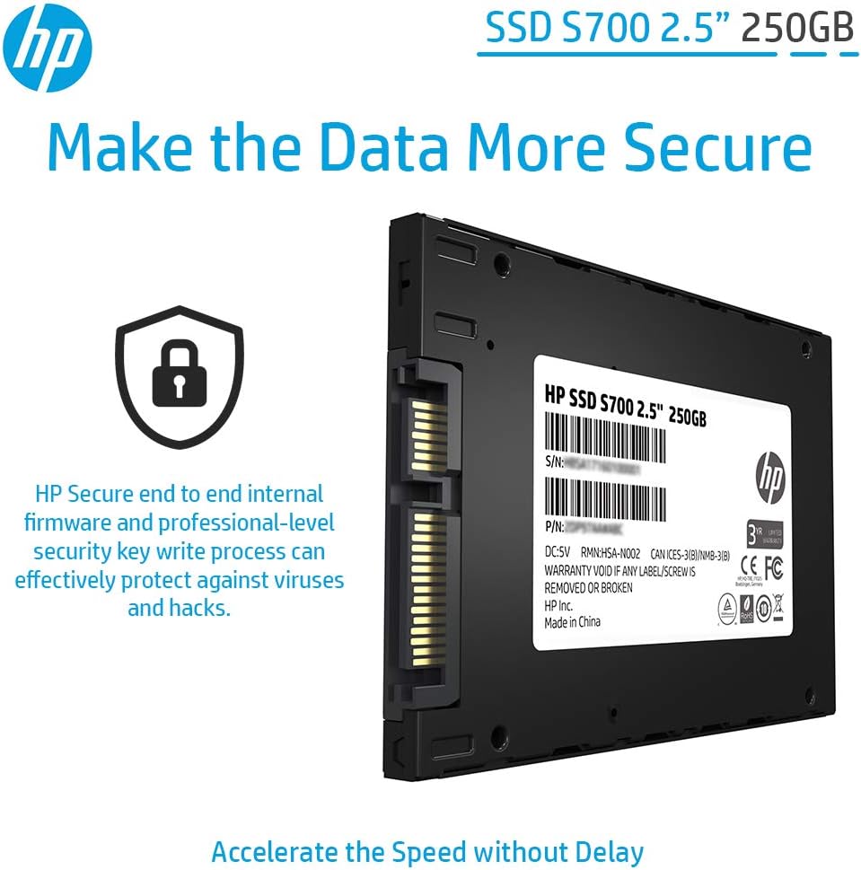 HP SSD 2DP98AA#ABC 250GB S700 2.5 inch Retail Pack of 2