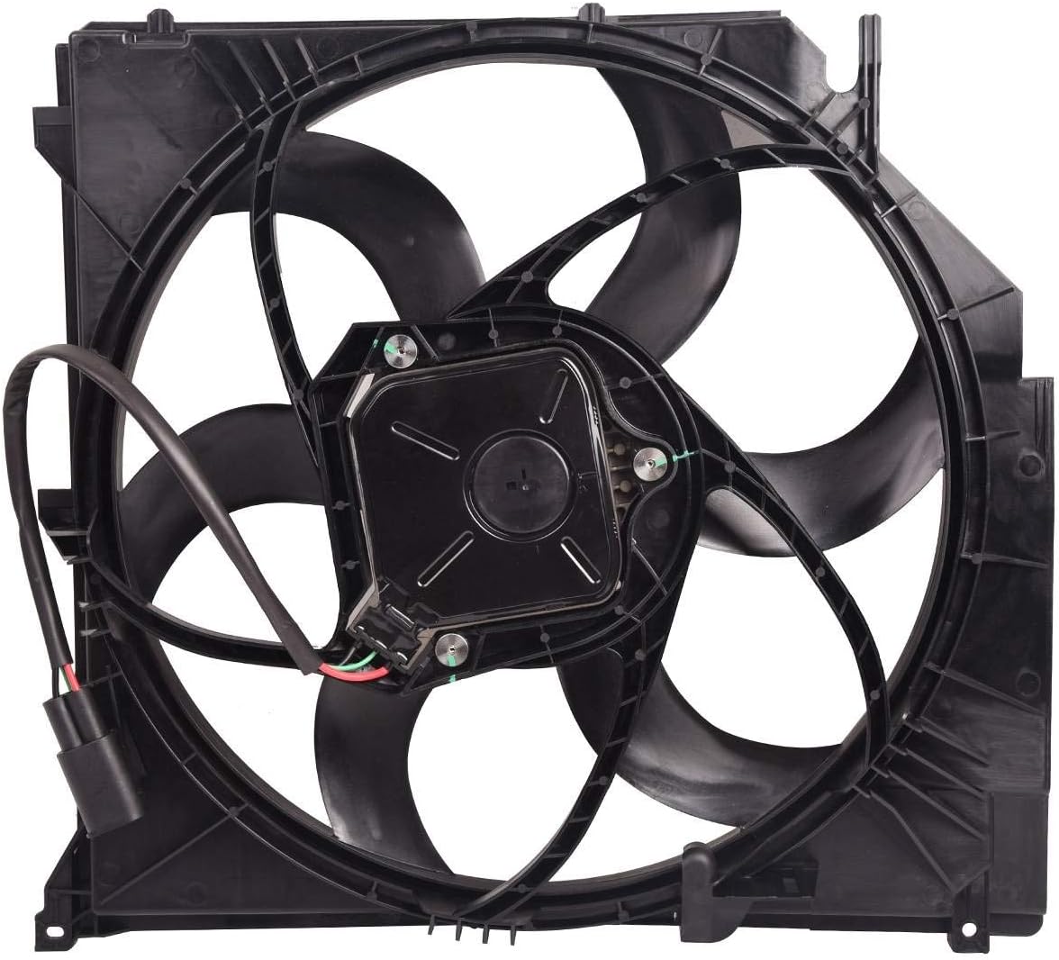 Bapmic 17113401056 Electric Cooling Fan Assembly Compatible with BMW X3 2004-2010 3.0L