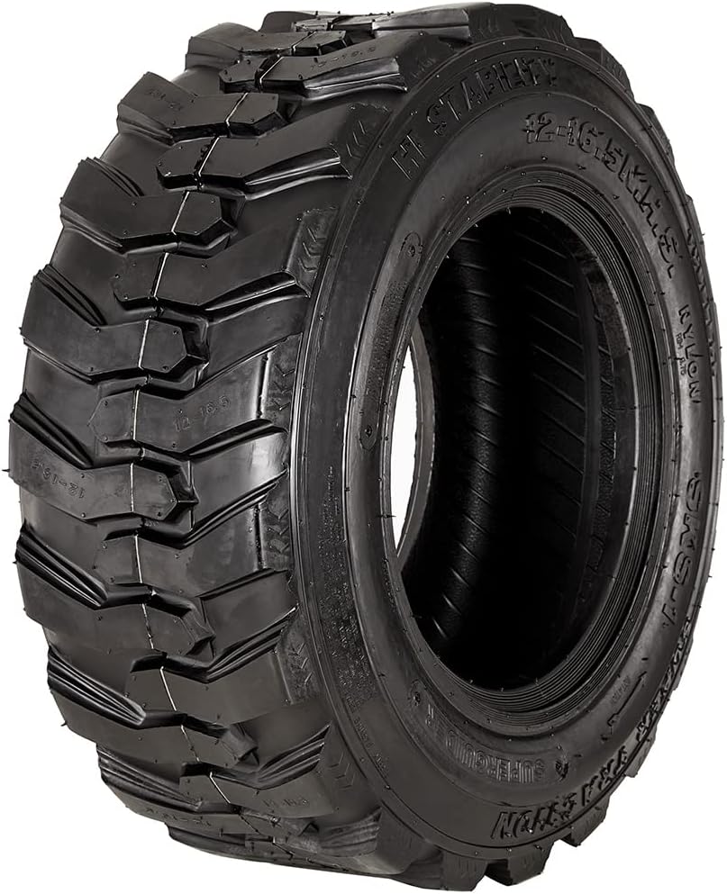 SUPERGUIDER Heavy Duty 12-16.5 Skid Steer Tires 12PR Industrial Bias Tire 12x16.5
