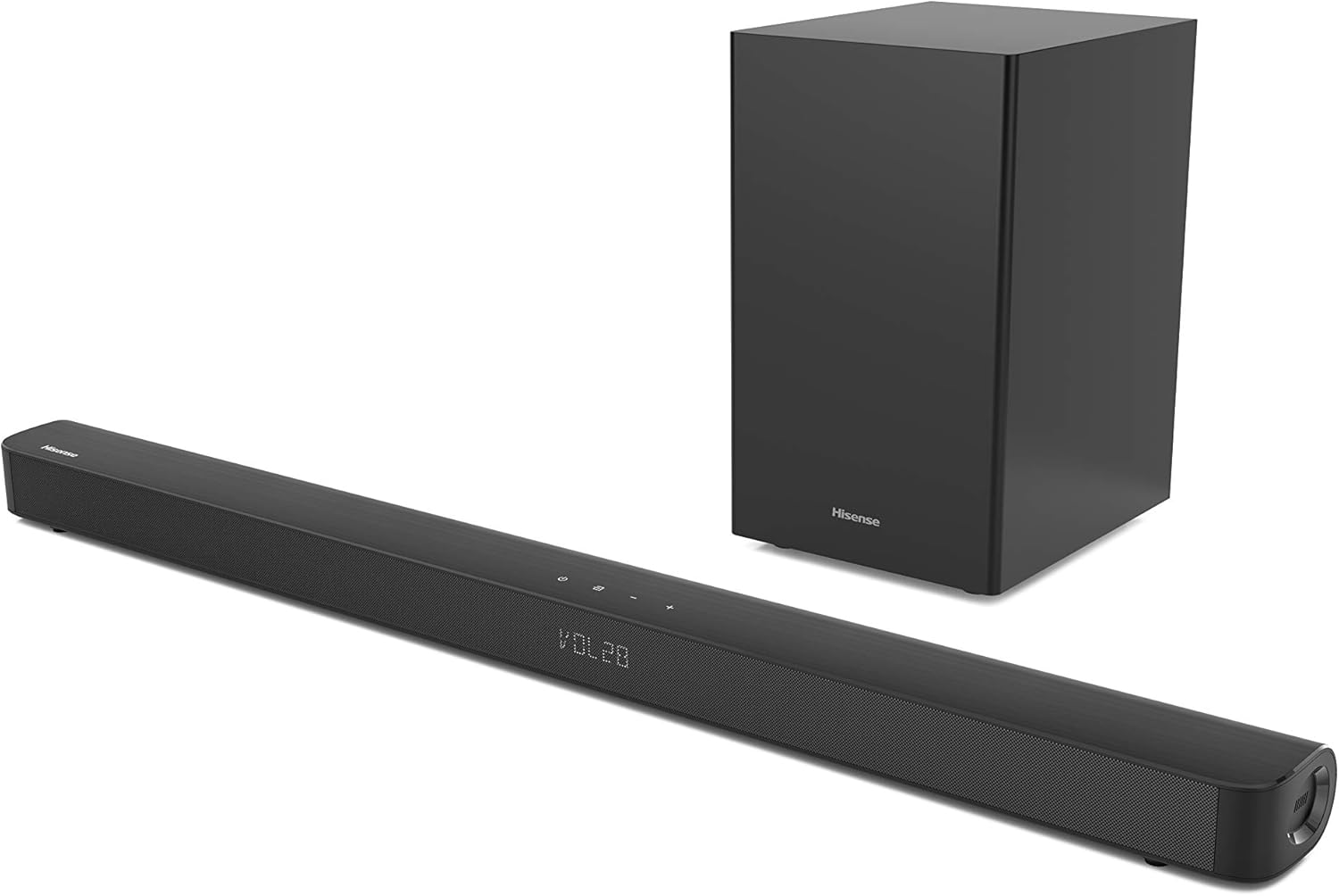 Hisense HS219 2.1ch Sound Bar with Wireless Subwoofer, 320W, Powered by Dolby Audio, One Remote Control, Roku TV Ready, Bluetooth, HDMI ARC/Optical/AUX/USB, 3 EQ Modes