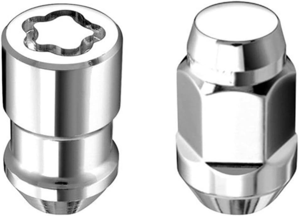 McGard Hex Lug Nut Install Kit Compatible With Pontiac Solstice 2006-2009 Cone Seat Nut | Bulge | 5 Lug | With Locks | M12X1.5 | 3/4 Hex | 1.45in Length| Chrome