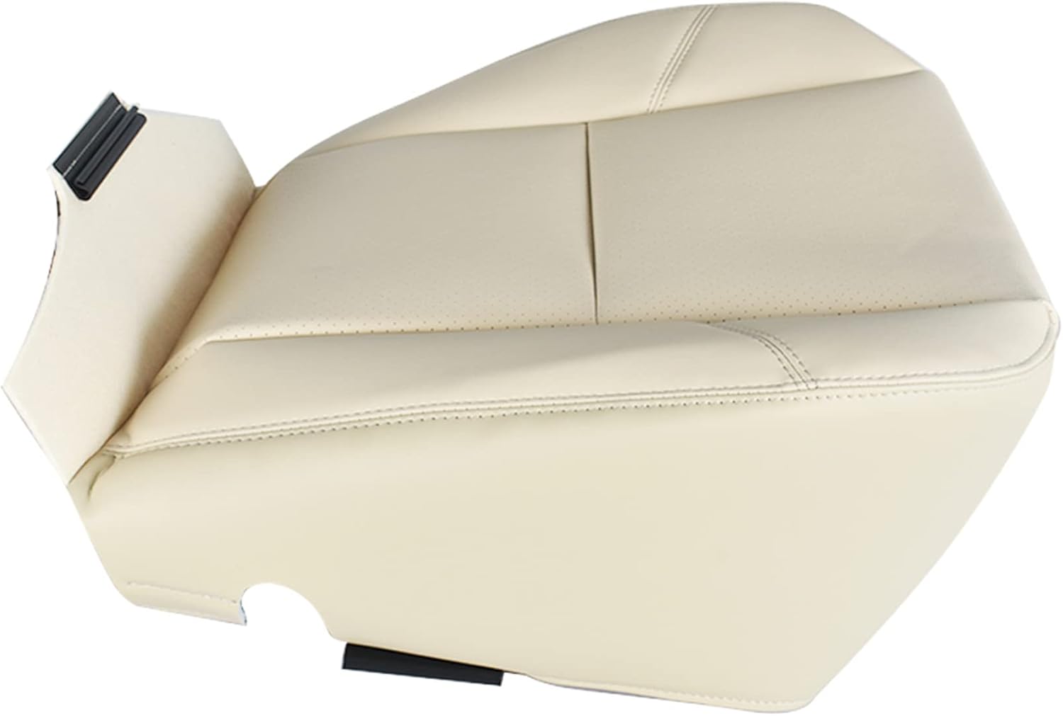 marddpair Tan Leather Driver Side Bottom Perforated Seat Replacement for 2007-2014 Cadillac Escalade Pack of 2