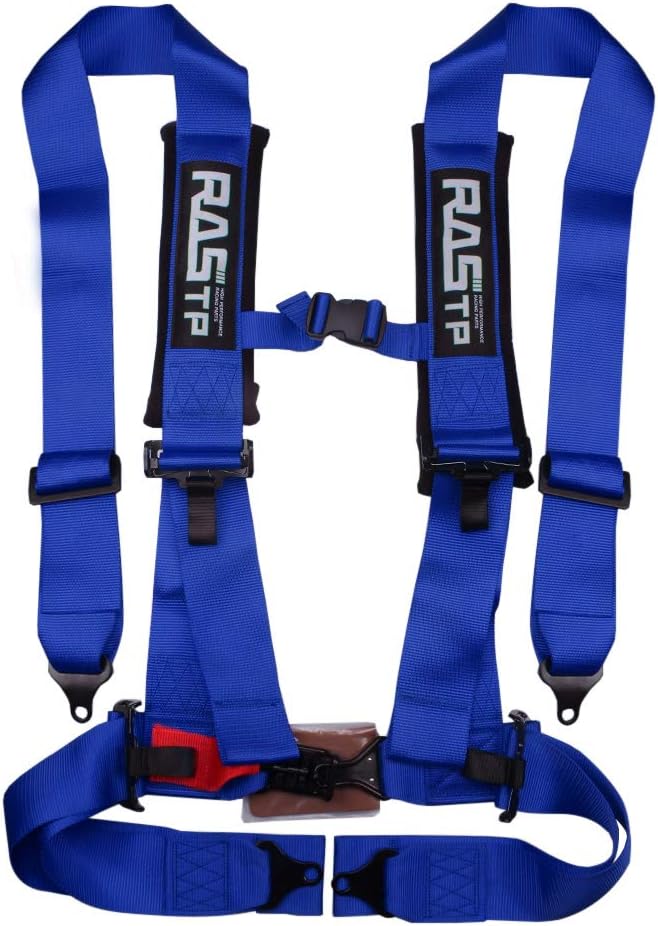 RASTP 4 Point Safety Harness with 3 Inch Padding (Blue) Pack of 2