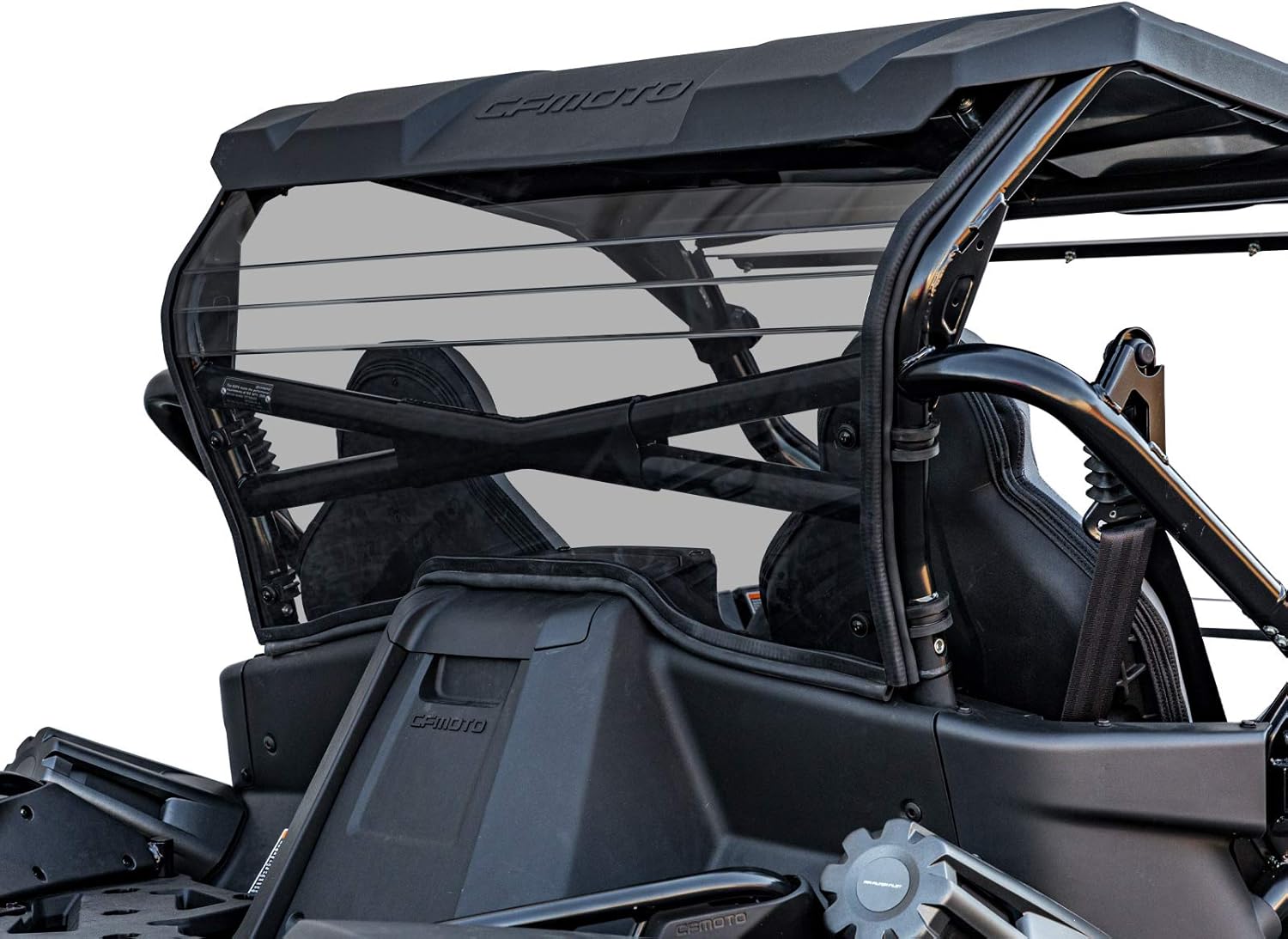 SuperATV Rear Windshield for 2020+ CFMOTO ZForce 950 | Lightly Tinted Non-Scratch Resistant 1/4