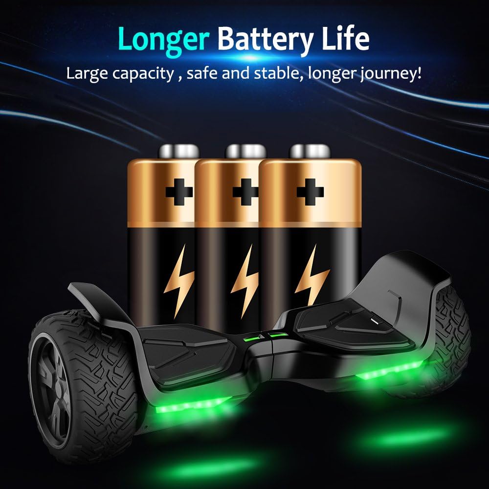 8.5'' All Terrain Off-Road Hoverboard with Bluetooth Speaker, LED Lights, UL2272 Certified