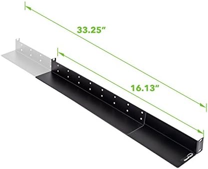 NavePoint 1U Rack Mount 4-Post Shelf Rail Full Depth - 33.5 Inches deep Pack of 2