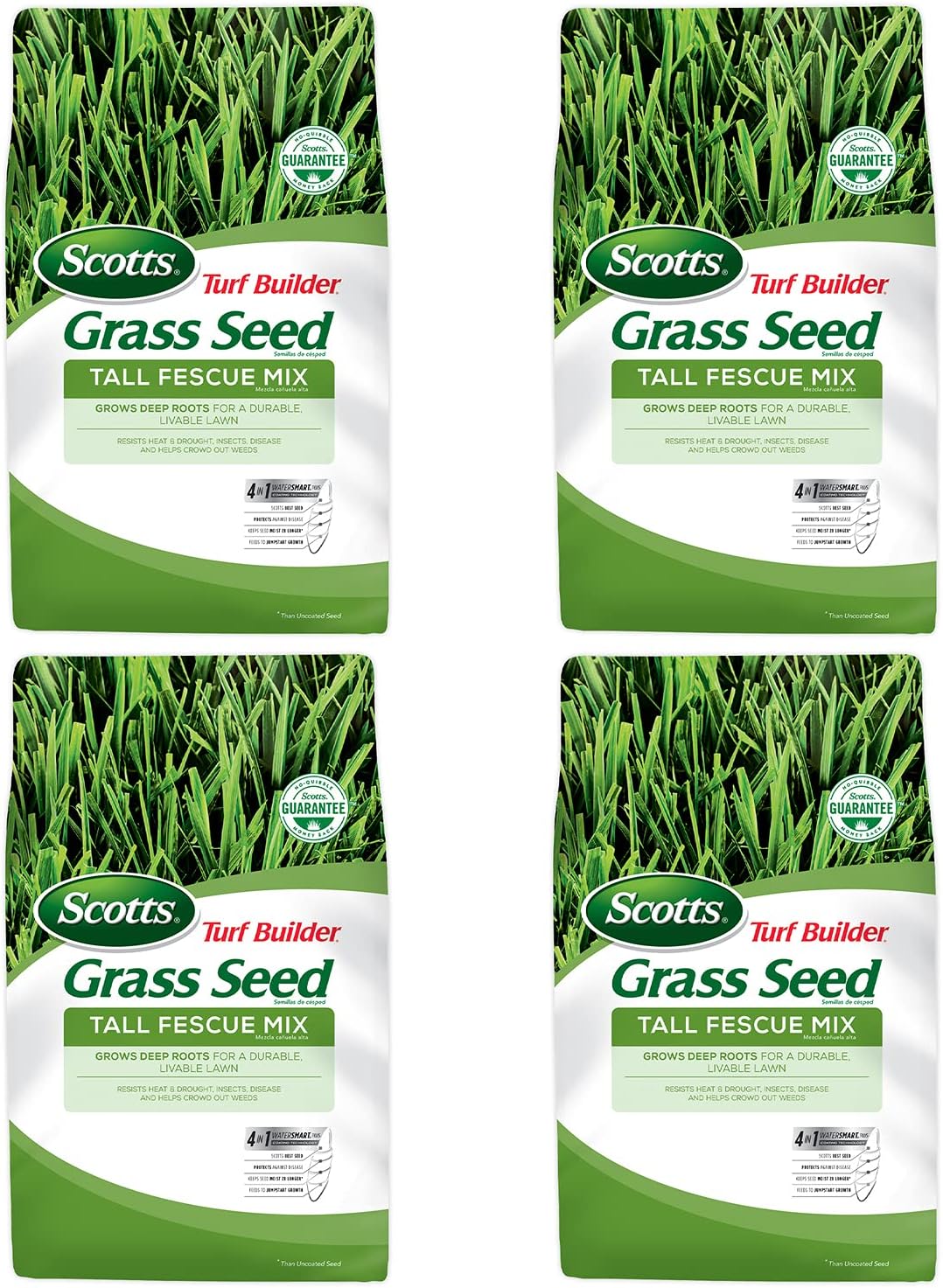 Scotts Turf Builder Grass Seed Tall Fescue Mix, 20 lb. - Full Sun and Partial Shade - Seeds up to 5,000 sq. ft. Pack of 2