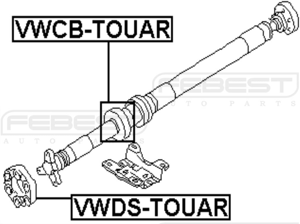 95542102014 - 1 Year Warranty - FEBEST # VWCB-TOUAR Pack of 2