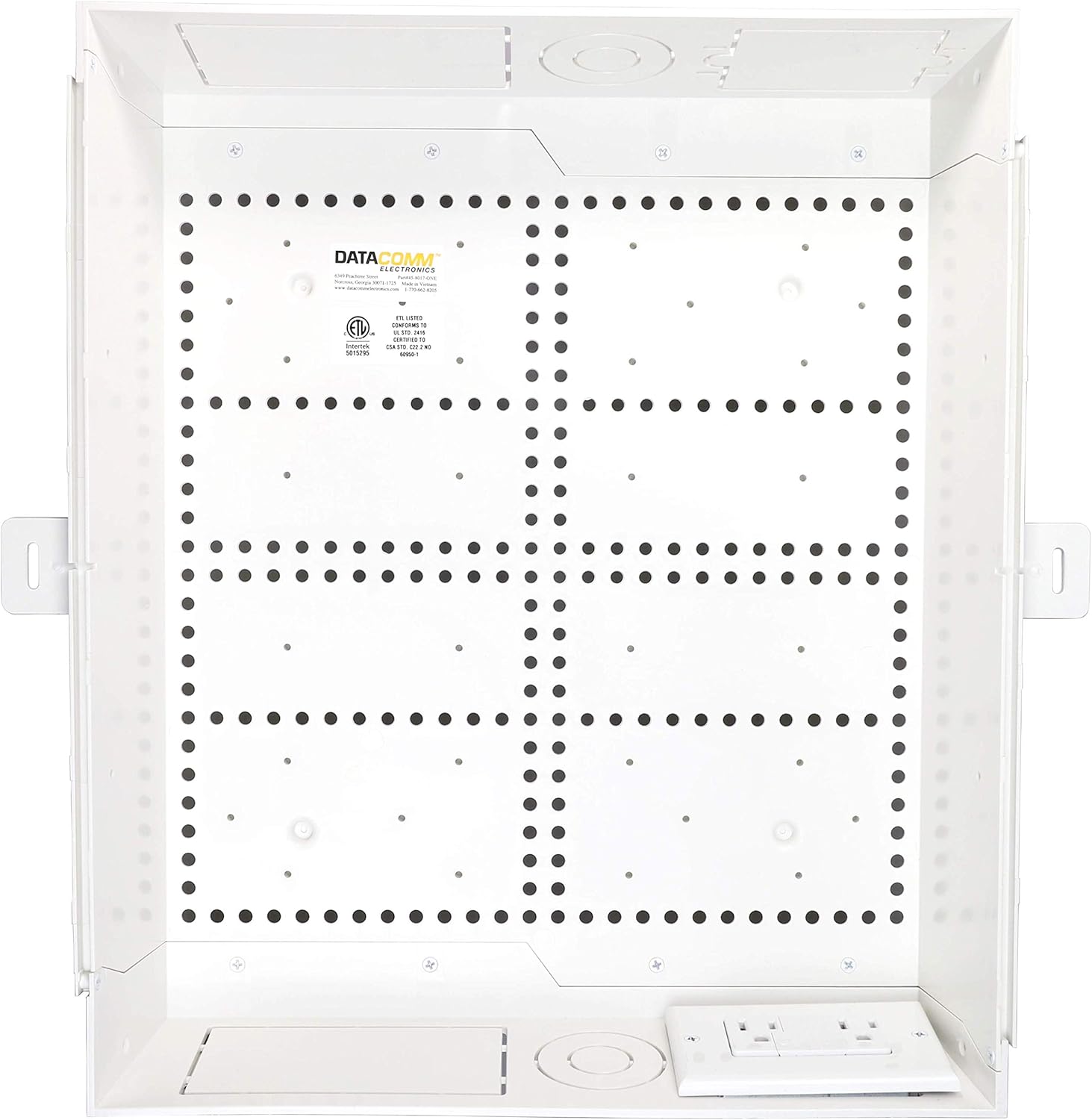 DATA COMM Electronics 45-8011-1P Connected Media Box with Duplex Power Receptacle