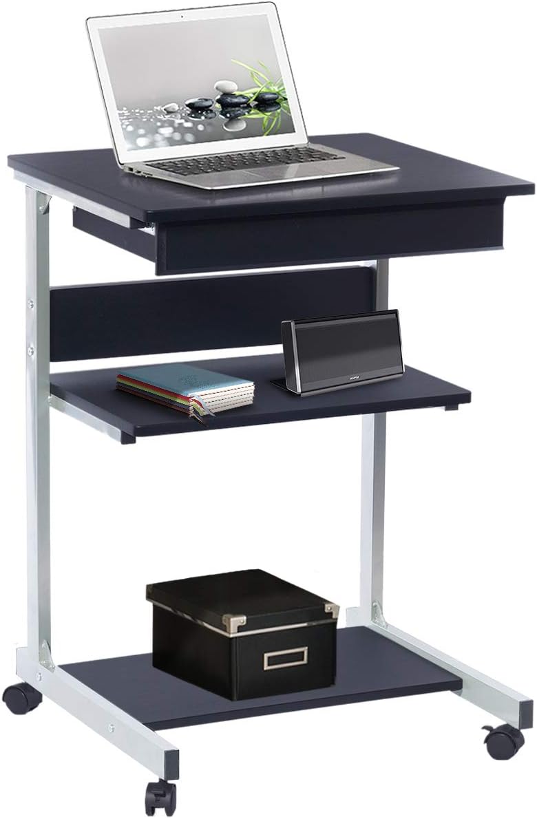 TECHNI MOBILI Modus Metal Computer Student Laptop Desk in Graphite