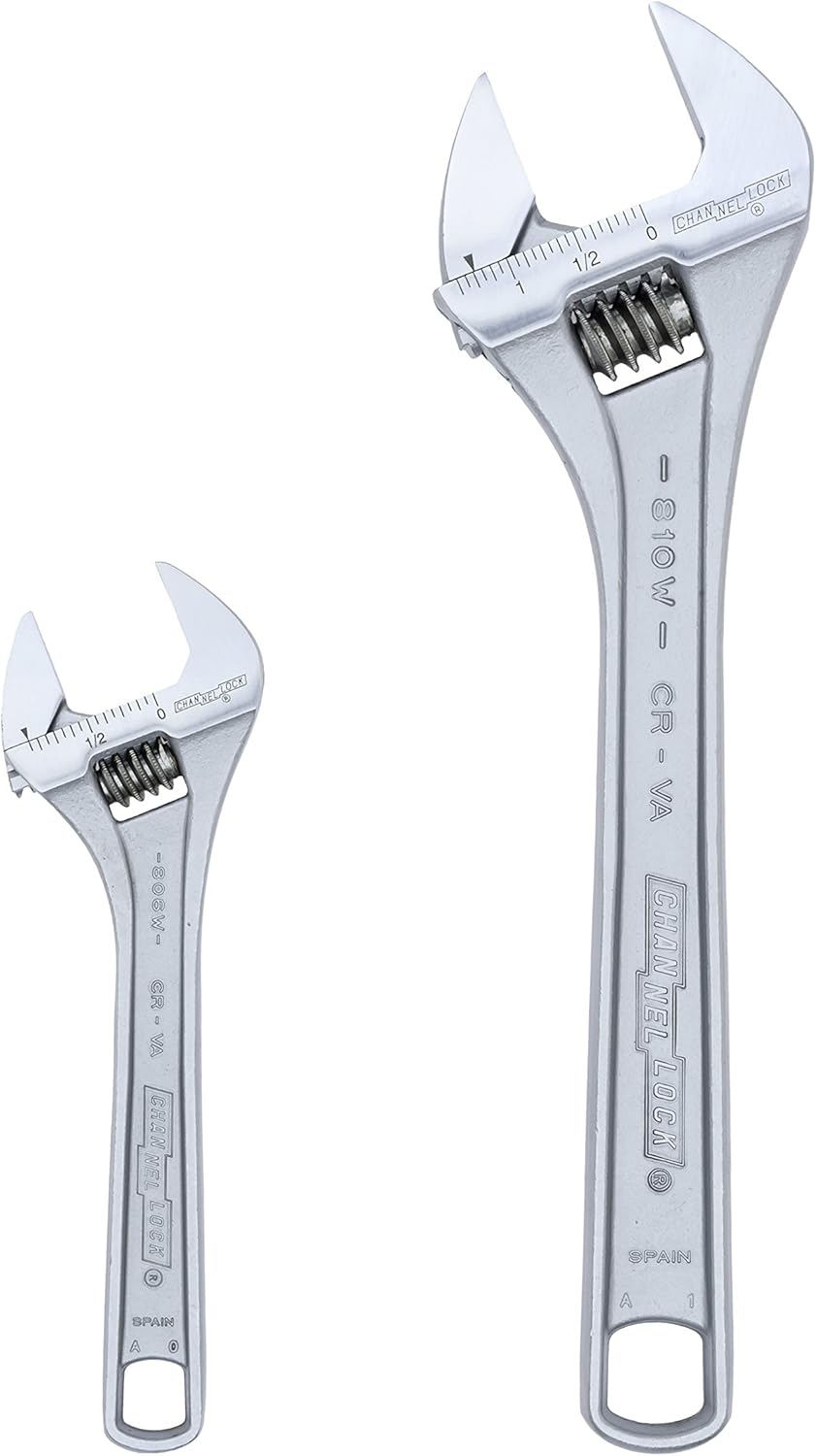 Adj. Wrench Set, Jaw Cap. 15/16, 1-3/8 In Pack of 2