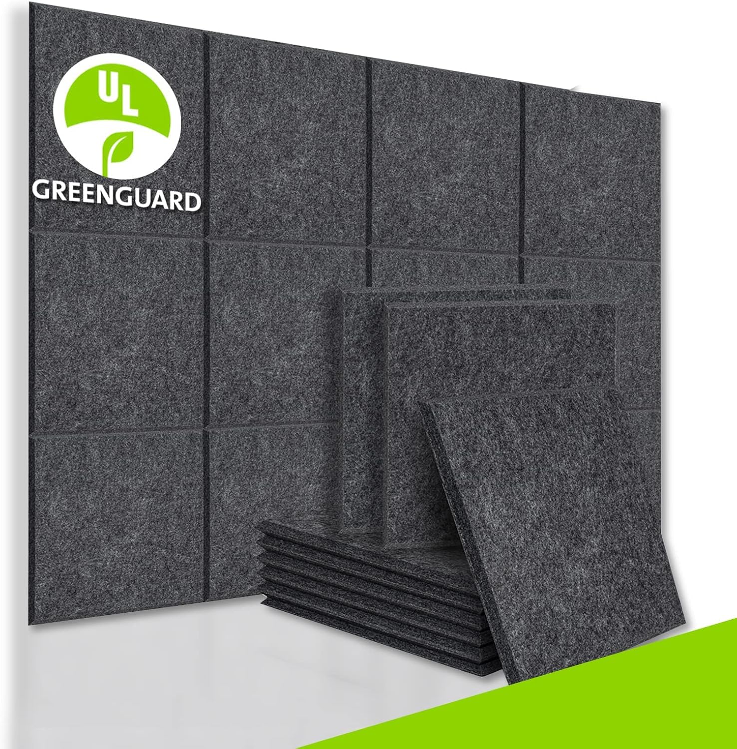 BUBOS 24 Pack Acoustic Panels Soundproof Wall Panels,12“x12“x0.4
