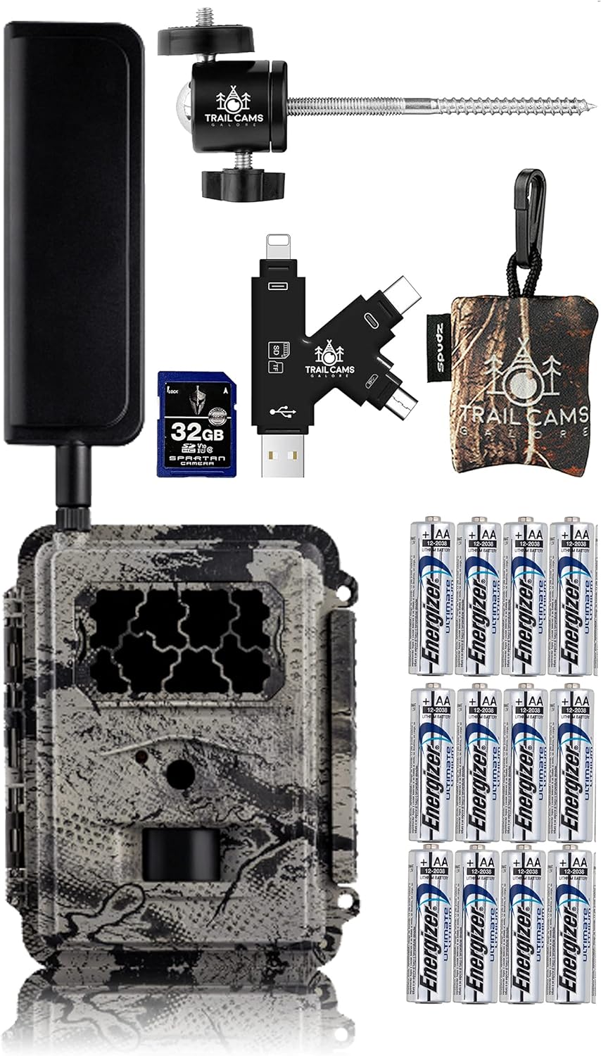 Spartan GoCam 4G LTE Wireless Camera with Batteries, SD Card, Card Reader, Mount, and Spudz Microfiber Cloth Screen Cleaner (Verizon)