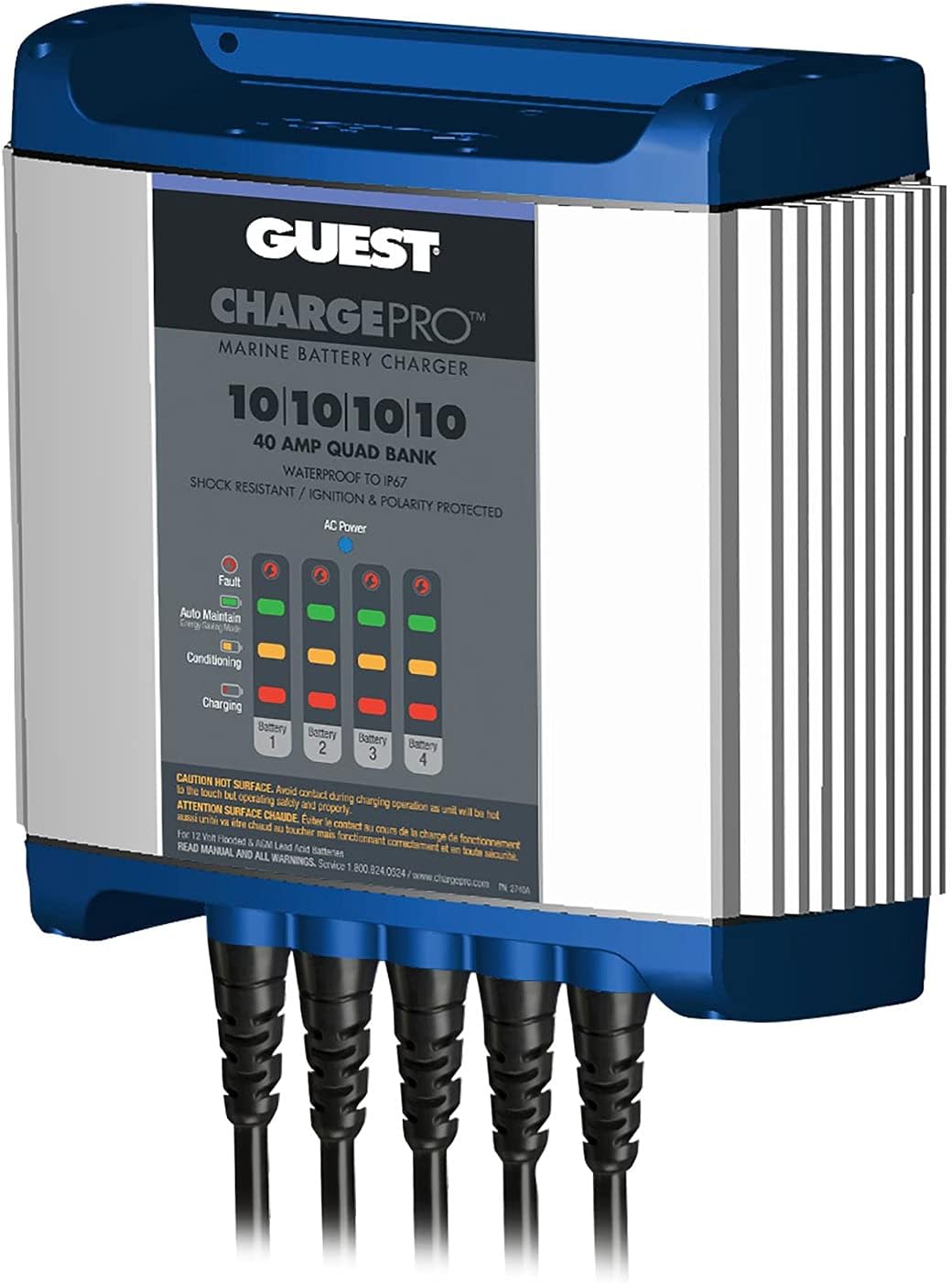 Guest On-Board Battery Charger 10A / 12V; 2 Bank; 120V Input, 2711A