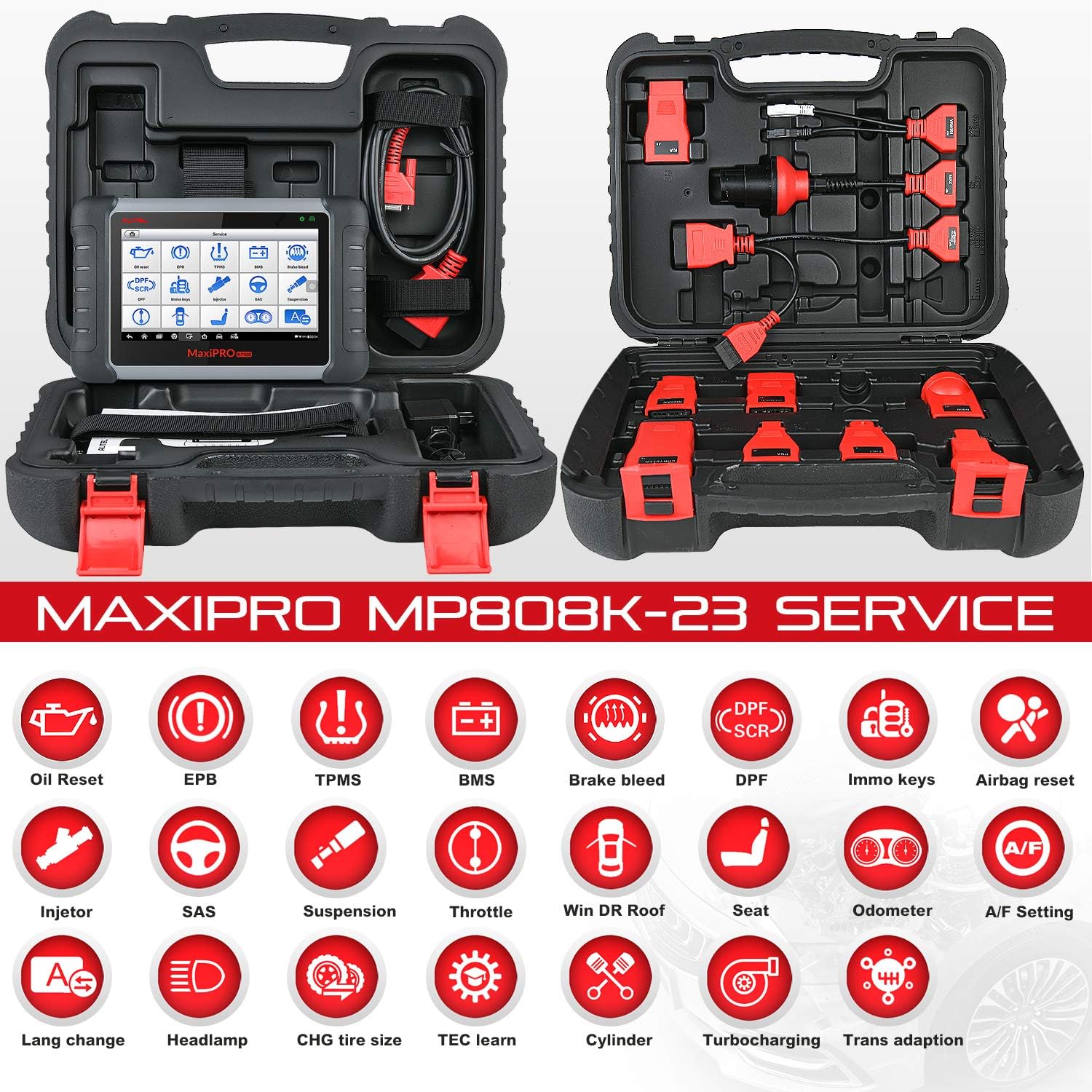 Autel Scanner MaxiPRO MP808K Car Diagnostic Scan Tool - 2022 Upgraded of MP808/ DS808/ DS708, Same As MaxiSys MS906, Guided Function, Bi-Directional Control, 30+ Services, OE-Level All Sys Diagnostics