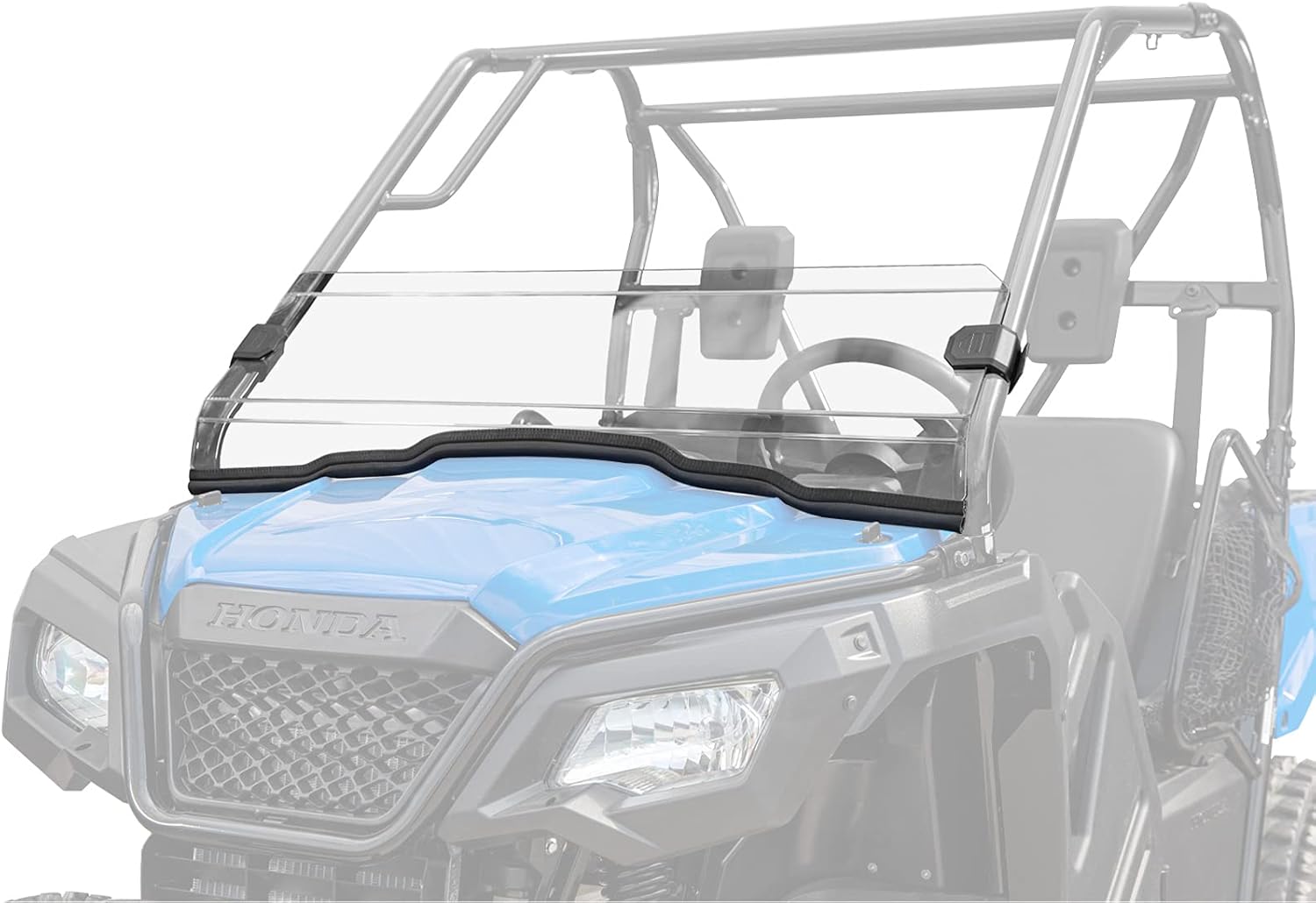 SuperATV Heavy-Duty Half Windshield for 2015+ Honda Pioneer 500 / 2021+ Honda Pioneer 520 | 1/4